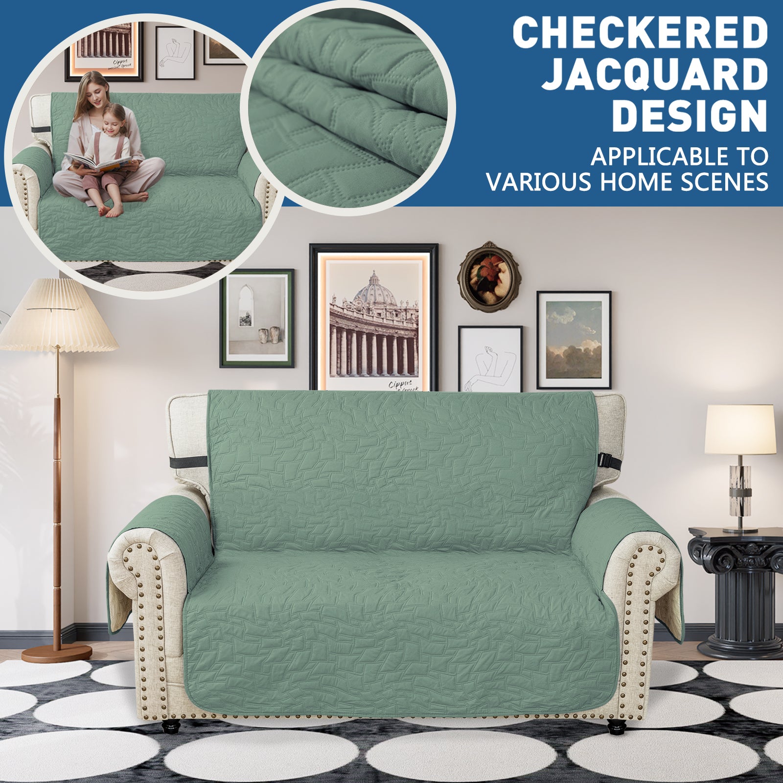 Copertura Impermeabile per Divano a 2 Posti con Braccioli Antiscivolo | YSTYLE