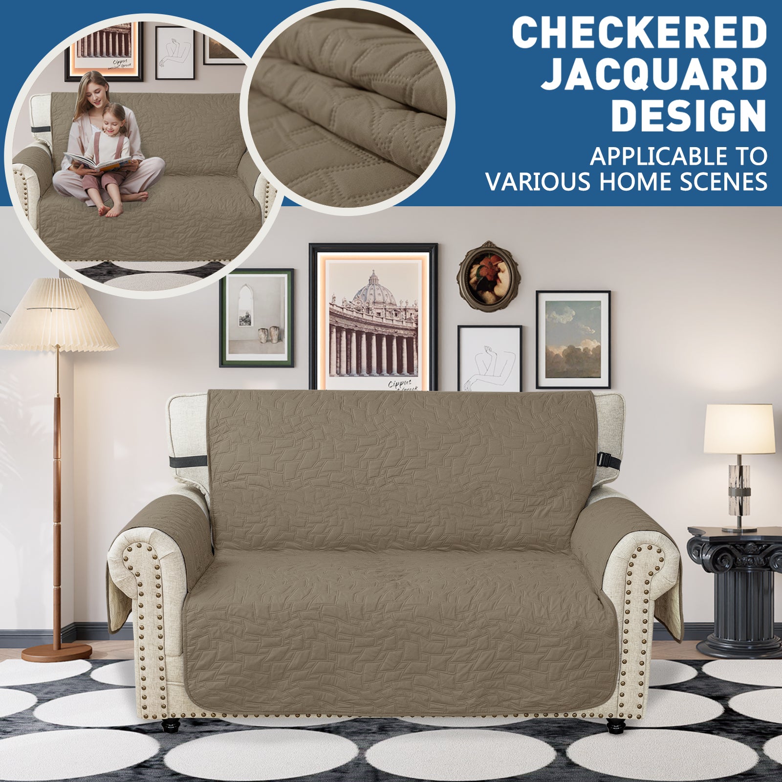 Copertura Impermeabile per Divano a 2 Posti con Braccioli Antiscivolo | YSTYLE