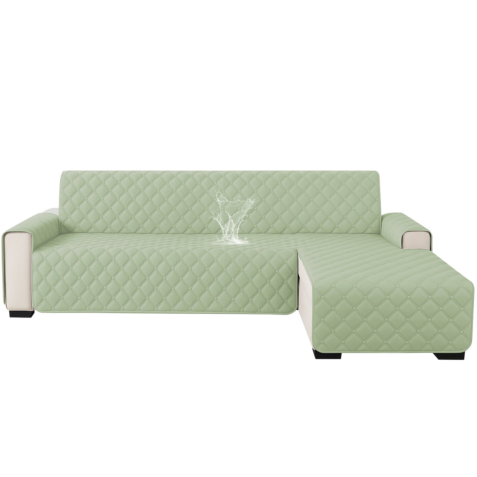 Ystyle Waterproof 2 Seater Corner Sofa Cover Reversible 210 cm