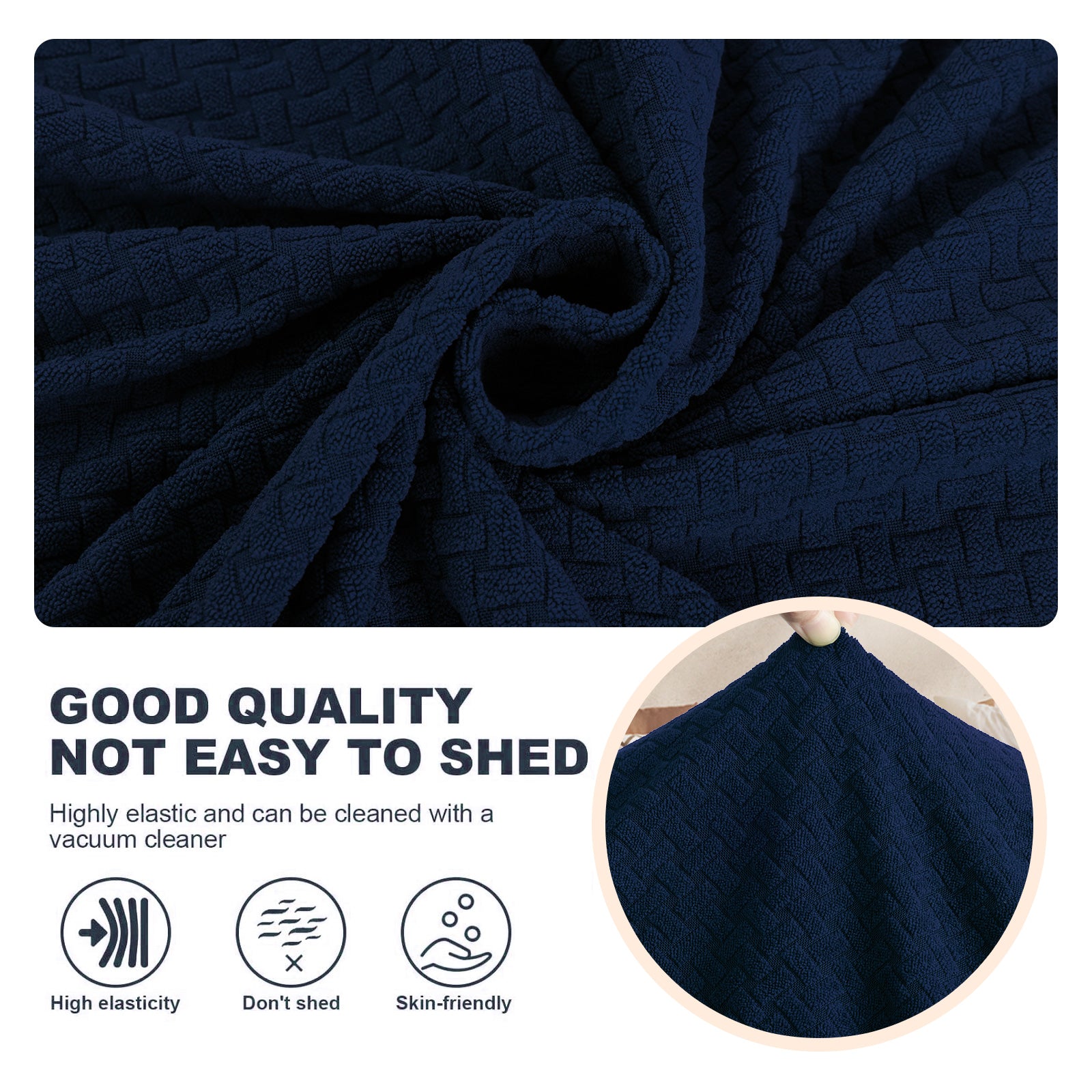 Housse de canapé 1 place extensible YSTYLE jacquard anti-dérapant