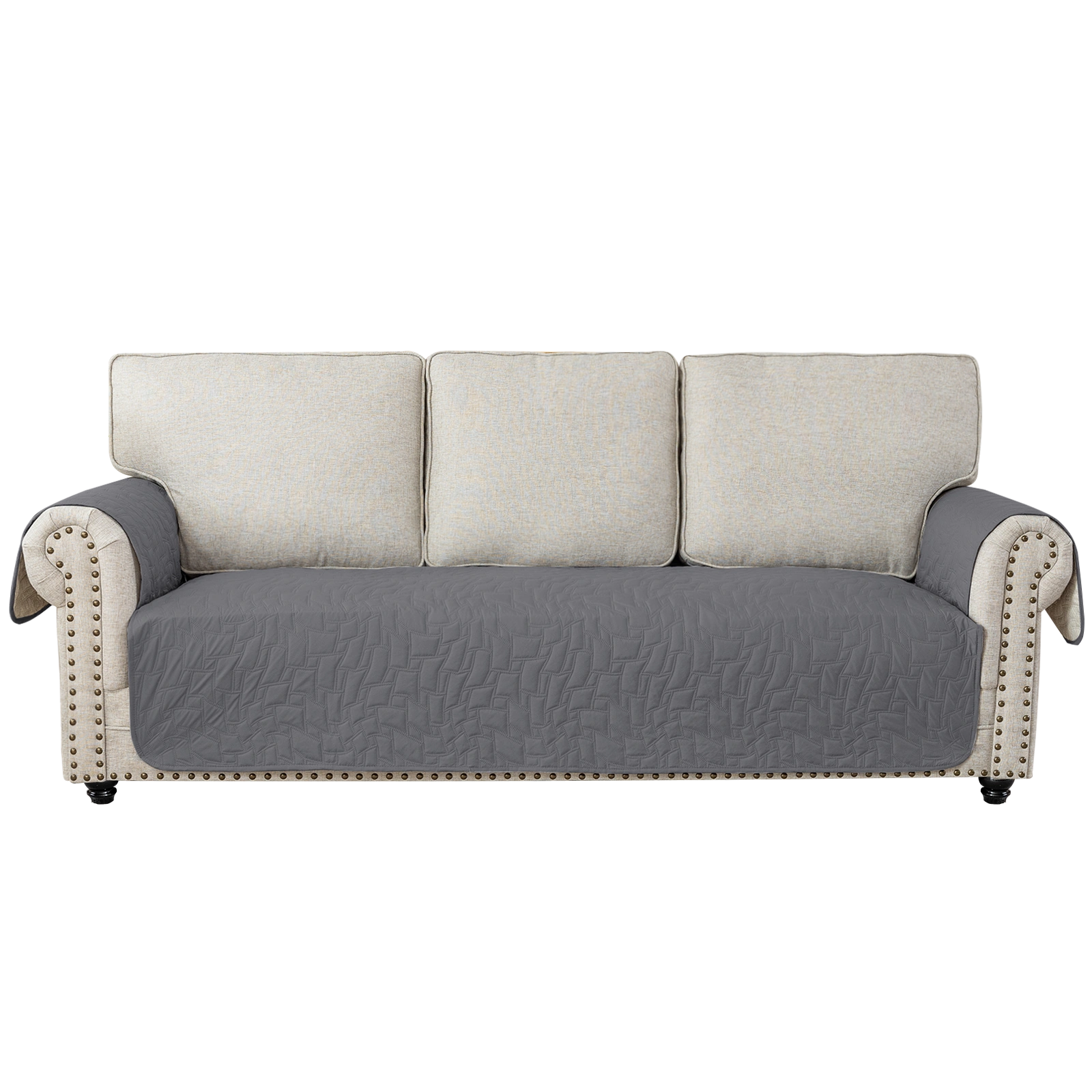 YSTYLE 3 Seater Sofa Cover Universal – Anti-Slip, Pet-Friendly, Couch Protector with Side Pockets