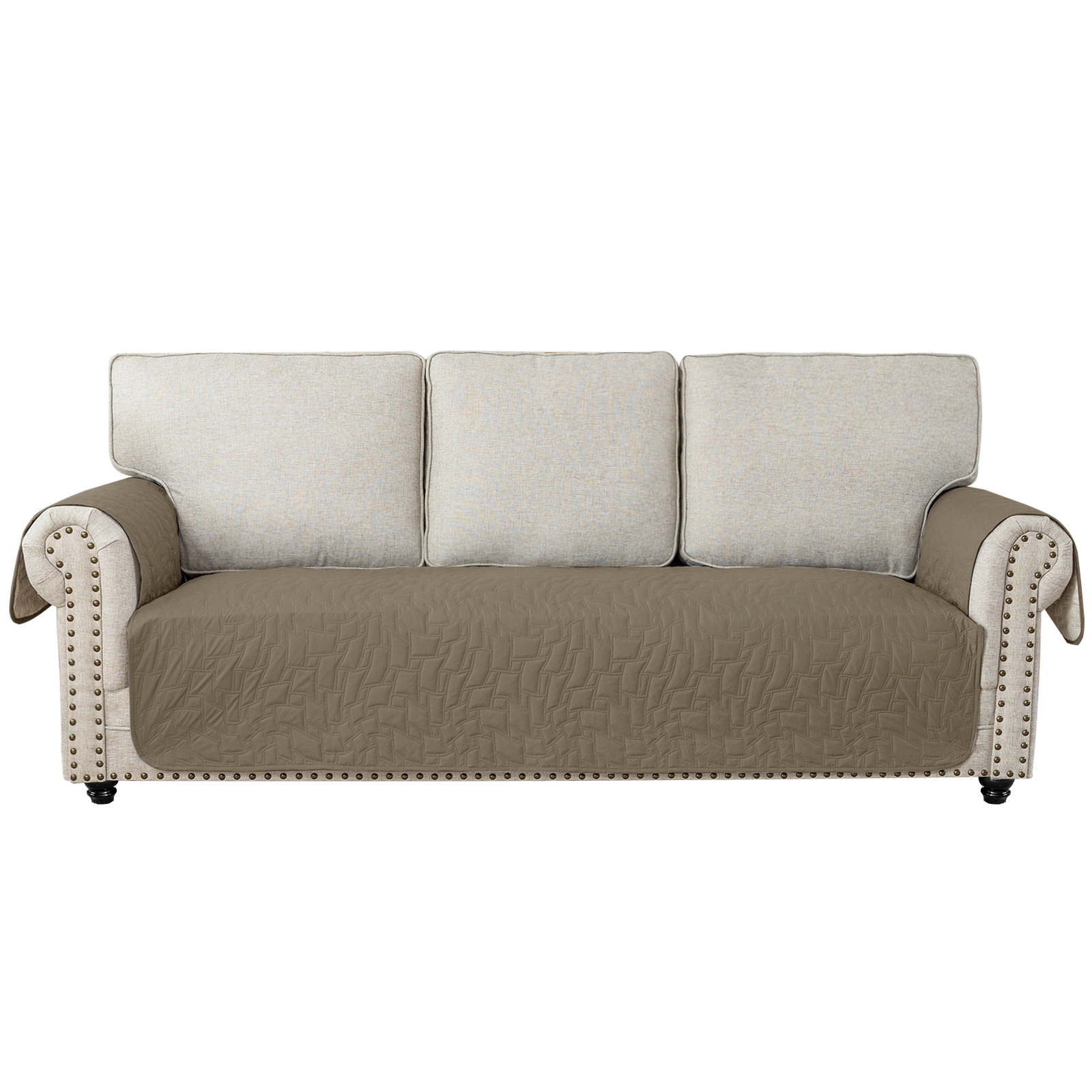 YSTYLE 3 Seater Sofa Cover Universal – Anti-Slip, Pet-Friendly, Couch Protector with Side Pockets
