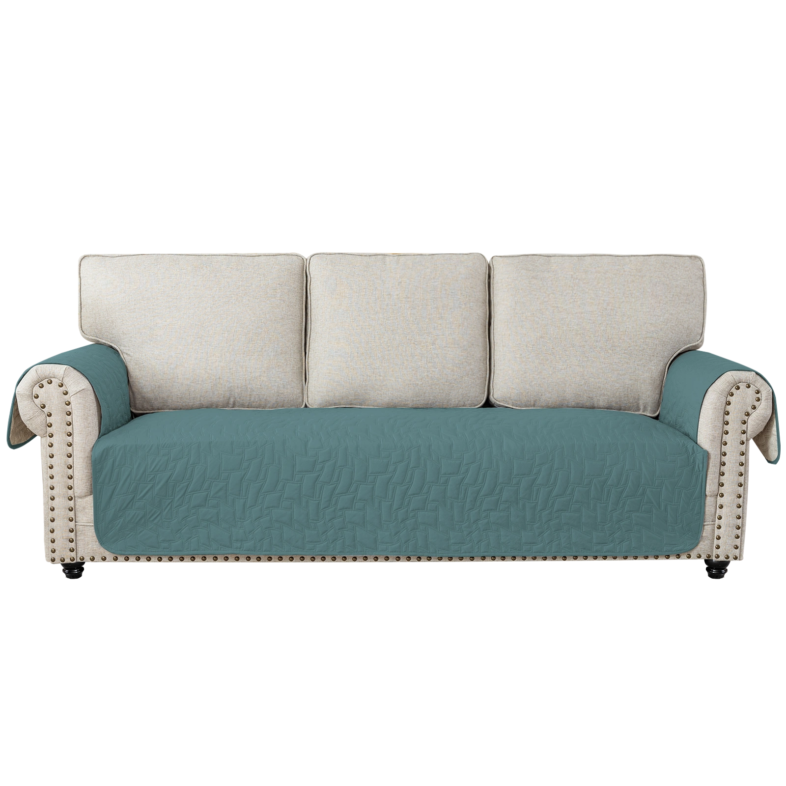 YSTYLE 3 Seater Sofa Cover Universal – Anti-Slip, Pet-Friendly, Couch Protector with Side Pockets