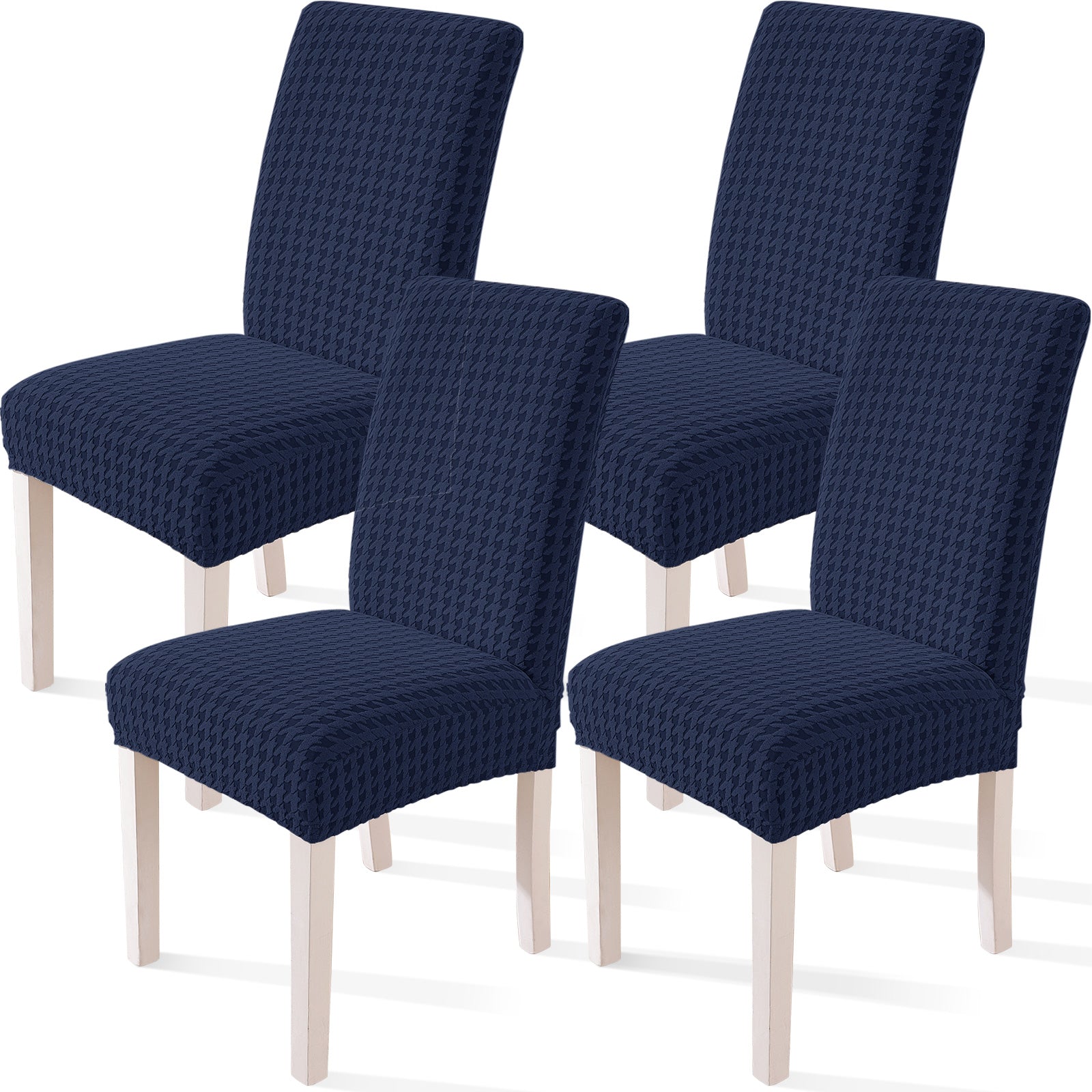Ystyle 4-Piece Chair Covers with Backrest, Elastic Living Room Kitchen Chair Slipcovers, Universal Stretch Dining Chair Covers, Modern Cat-Scratch Resistant Chair Protectors