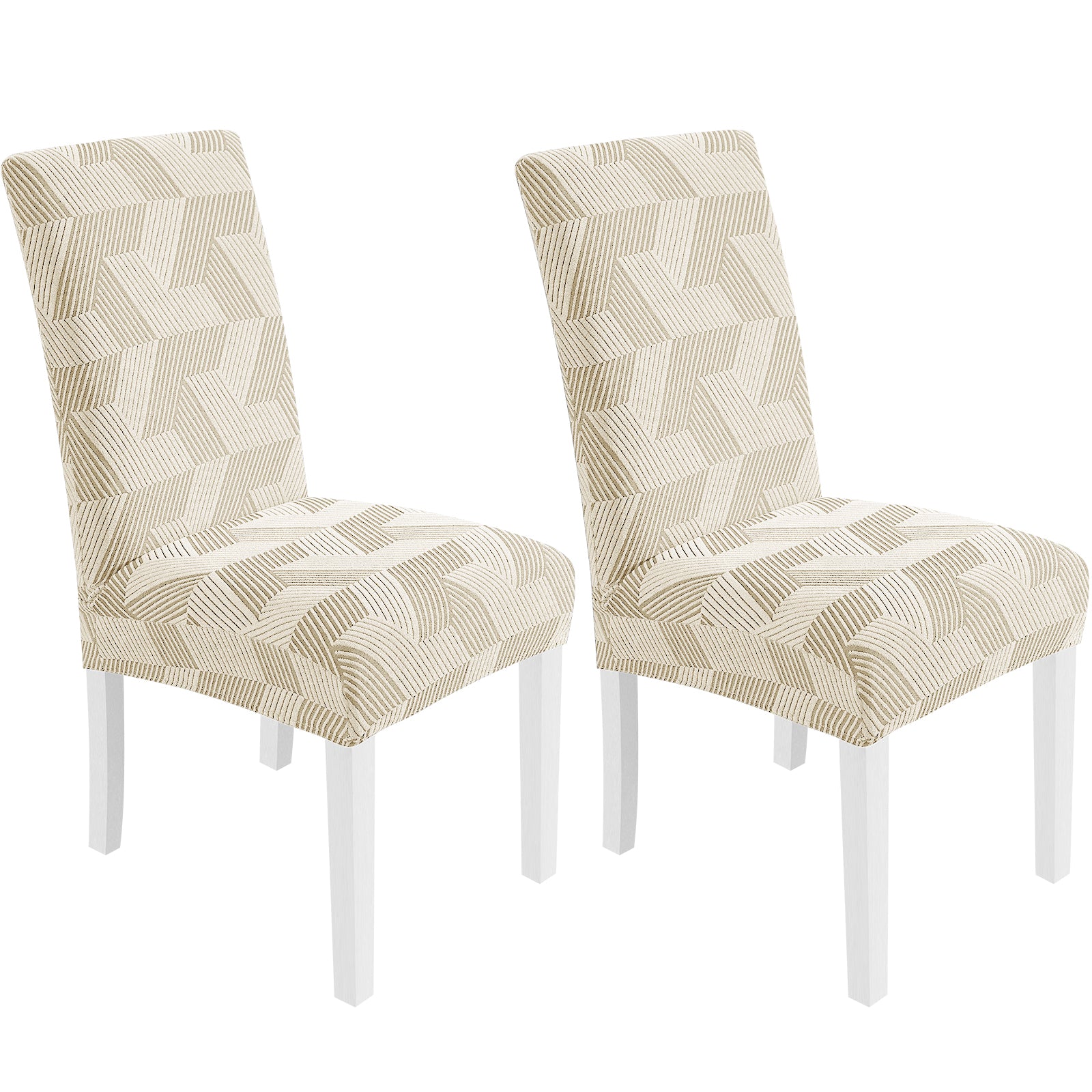 Ystyle 2-Piece Chair Covers with Backrest, Universal Kitchen Chair Covers, Removable Elastic Dining Chair Slipcovers, Stain-Resistant Chair Protectors, Washable, for Kitchen and Living Room