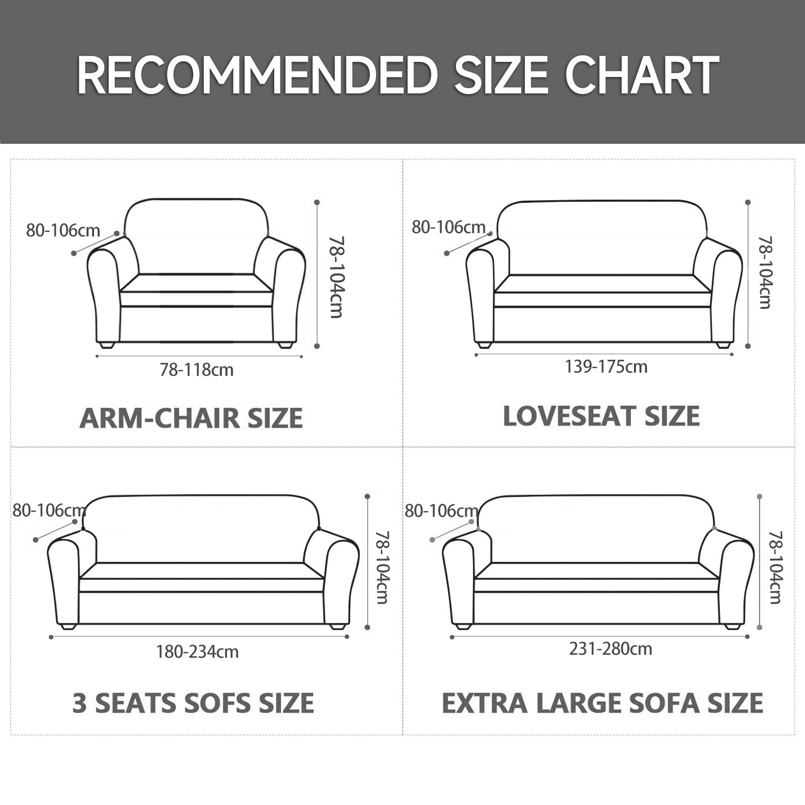 Manta para sofá de 3 asientos YSTYLE - Ajuste elástico, resistente a arañazos de mascotas, geométrico jacquard, antideslizante, lavable - Forma de espalda