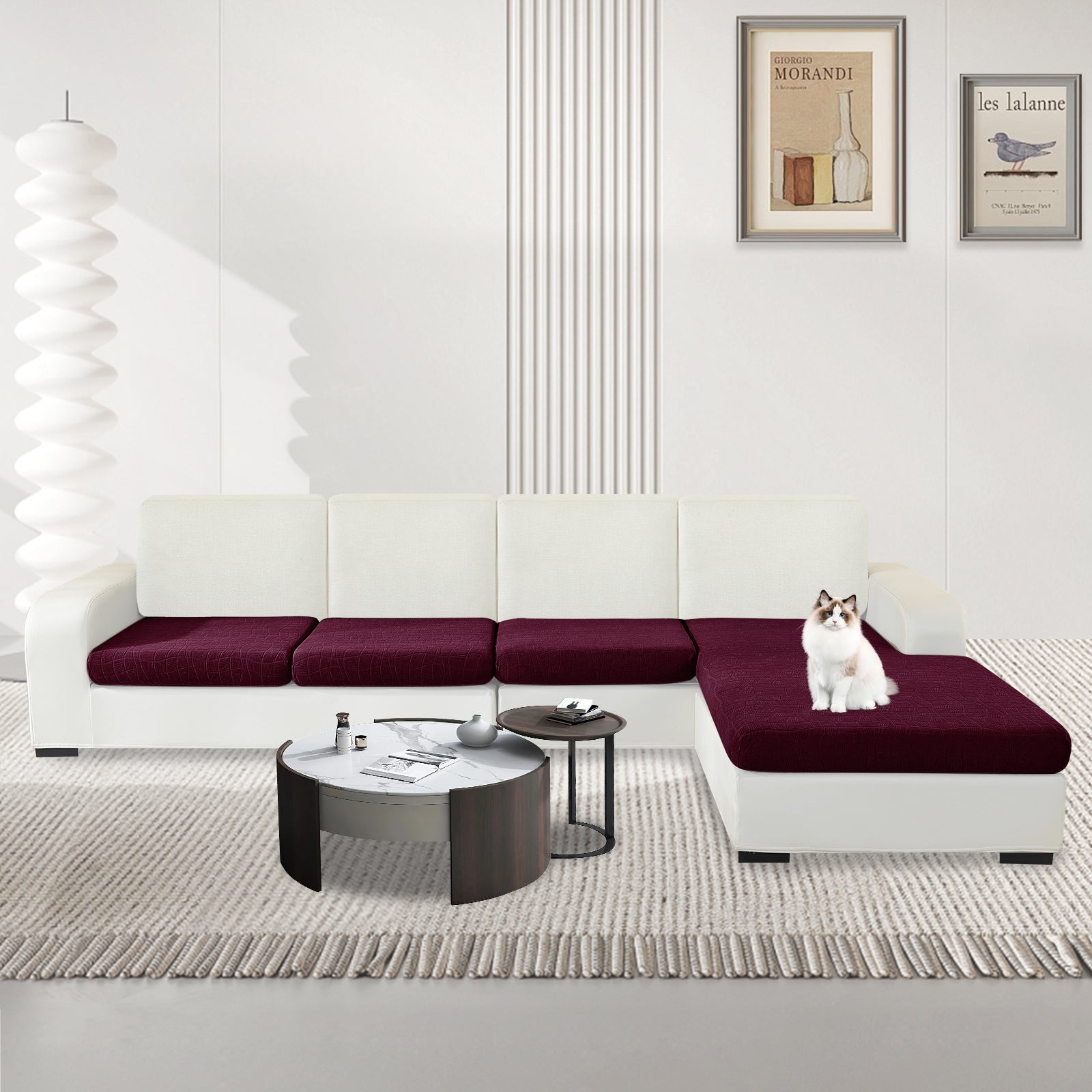 YSTYLE L-Shape & 3 Seater Waterproof Stretch Sofa Seat Cover Geometric-YSTYLE