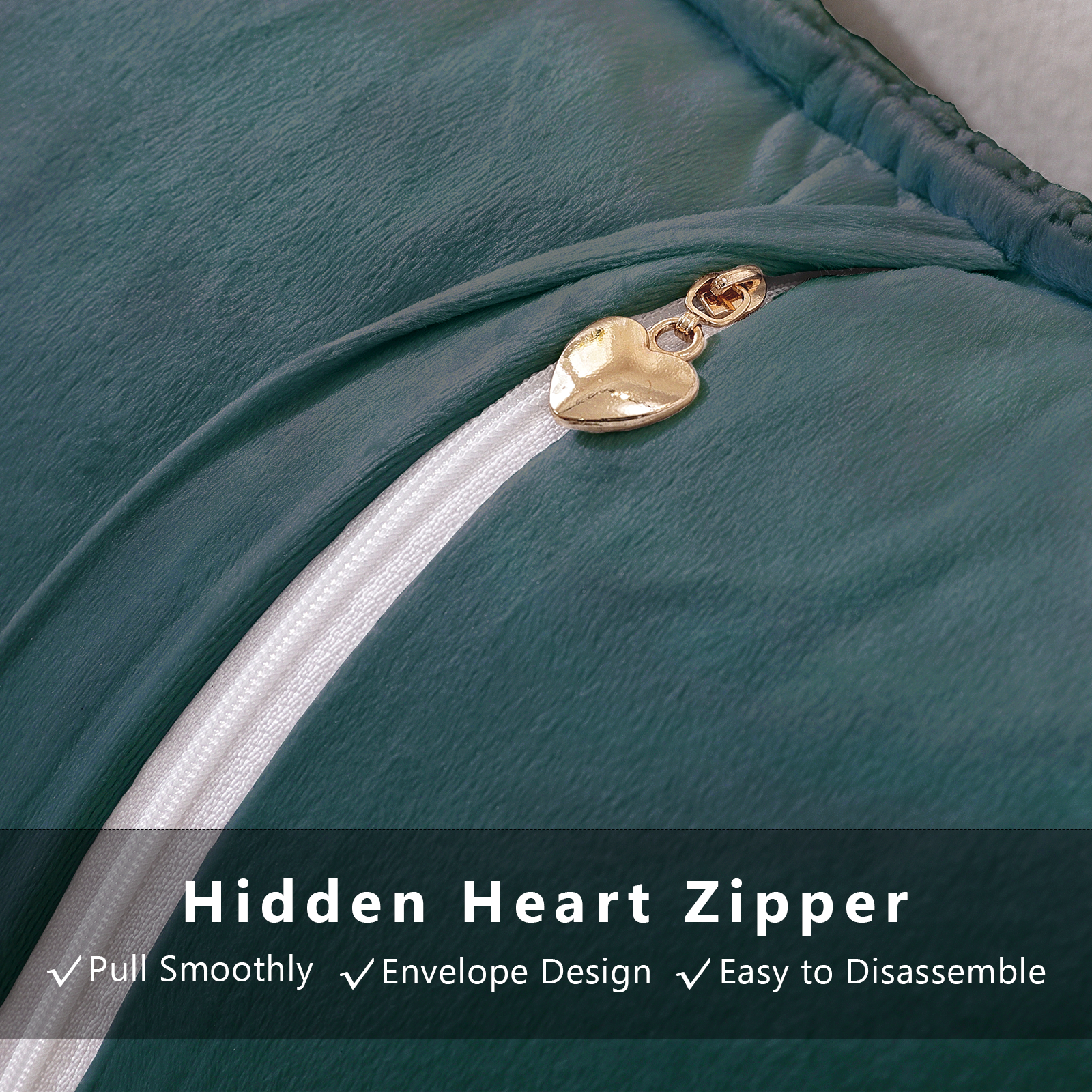 Ystyle Chenille Sofa Cushion Covers 40 x 40 cm, 2 Pieces, Soft Durable Cushion Cover, Cushion Cover with Corazón Shape, Decorative Cushion Covers Living Room