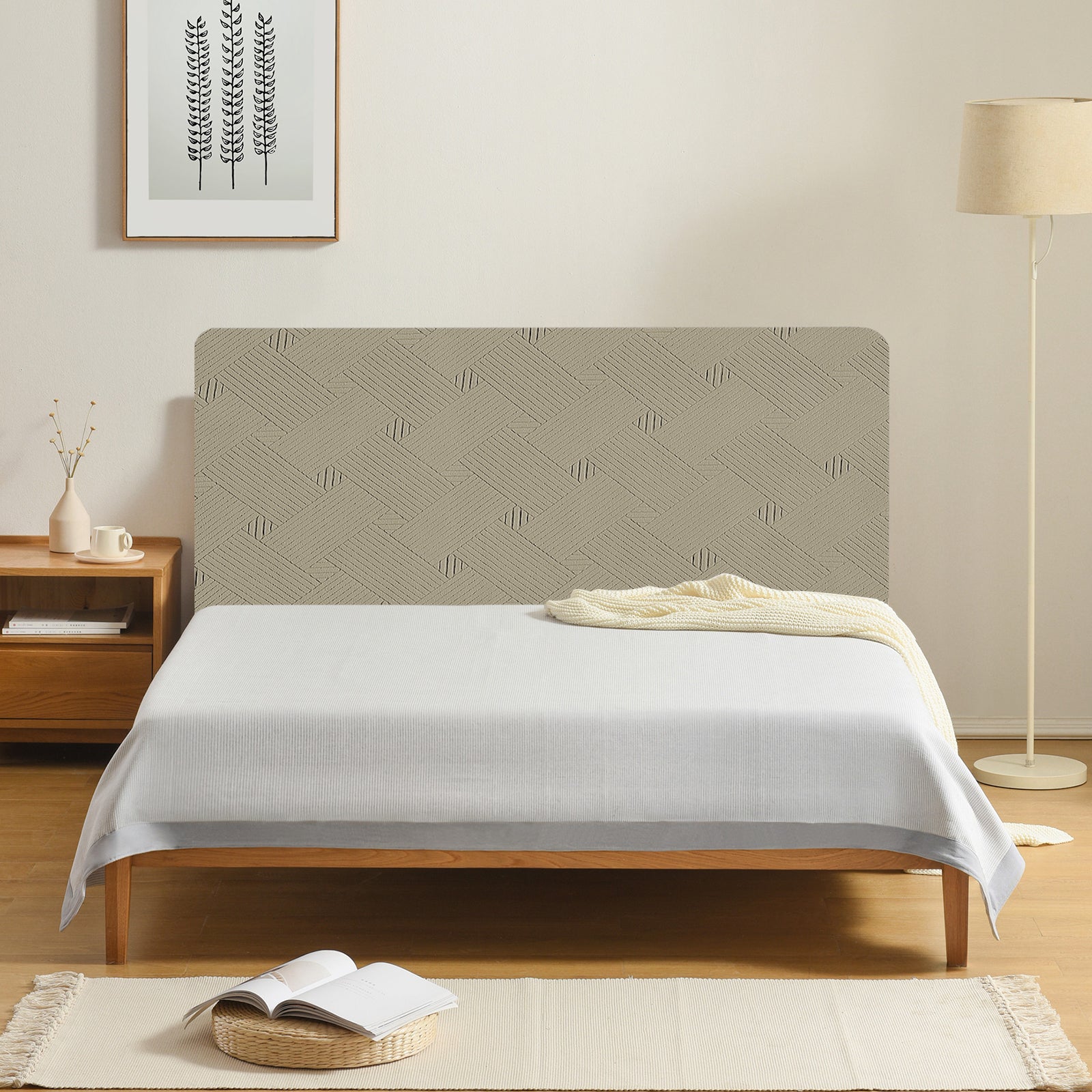 Ystyle 150cm Bed Headboard Cover, Elasticized Double/Single Bed Headboard Cover, Washable Double Bed Headboard Slipcover, Universal Dust-Proof Headboard Cover