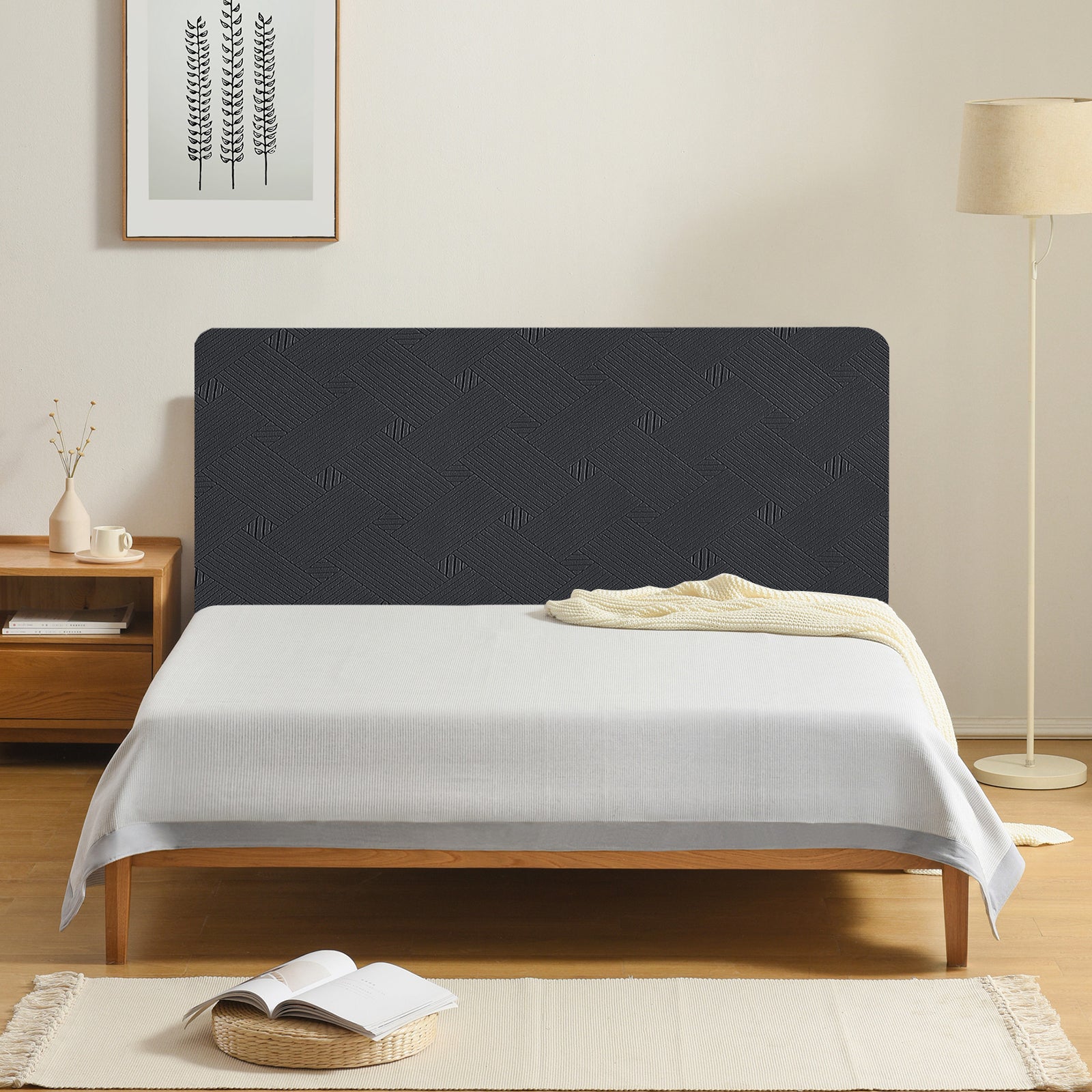 Ystyle 150cm Bed Headboard Cover, Elasticized Double/Single Bed Headboard Cover, Washable Double Bed Headboard Slipcover, Universal Dust-Proof Headboard Cover