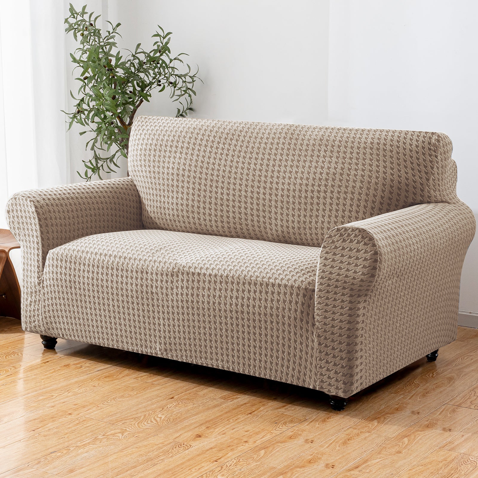 Ystyle 2-Seat Sofa Cover with Armrests, Elastic Universal Seat Cover, Anti-Scratch Universal Sofa Cover, Anti-Slip Washable Sofa Protector, Stain-Resistant