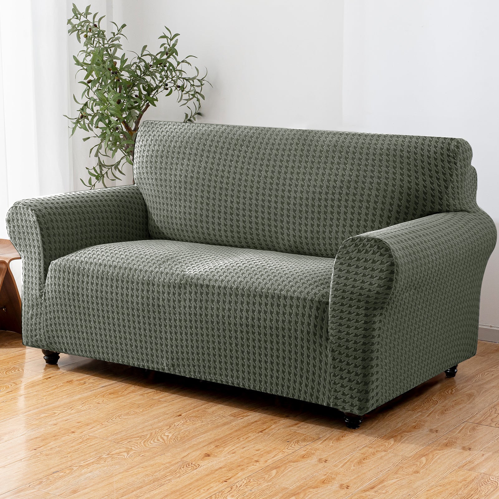 Ystyle 2-Seat Sofa Cover with Armrests, Elastic Universal Seat Cover, Anti-Scratch Universal Sofa Cover, Anti-Slip Washable Sofa Protector, Stain-Resistant