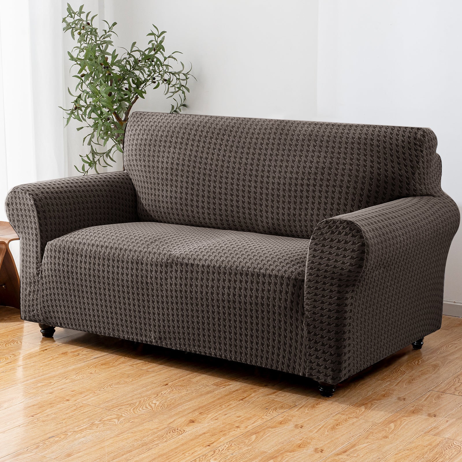 Ystyle 2-Seat Sofa Cover with Armrests, Elastic Universal Seat Cover, Anti-Scratch Universal Sofa Cover, Anti-Slip Washable Sofa Protector, Stain-Resistant