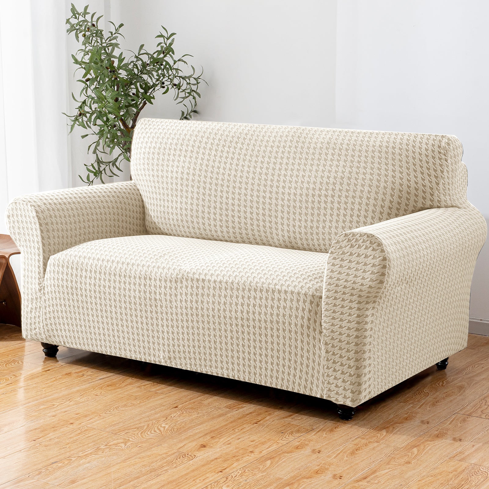 Ystyle 2-Seat Sofa Cover with Armrests, Elastic Universal Seat Cover, Anti-Scratch Universal Sofa Cover, Anti-Slip Washable Sofa Protector, Stain-Resistant