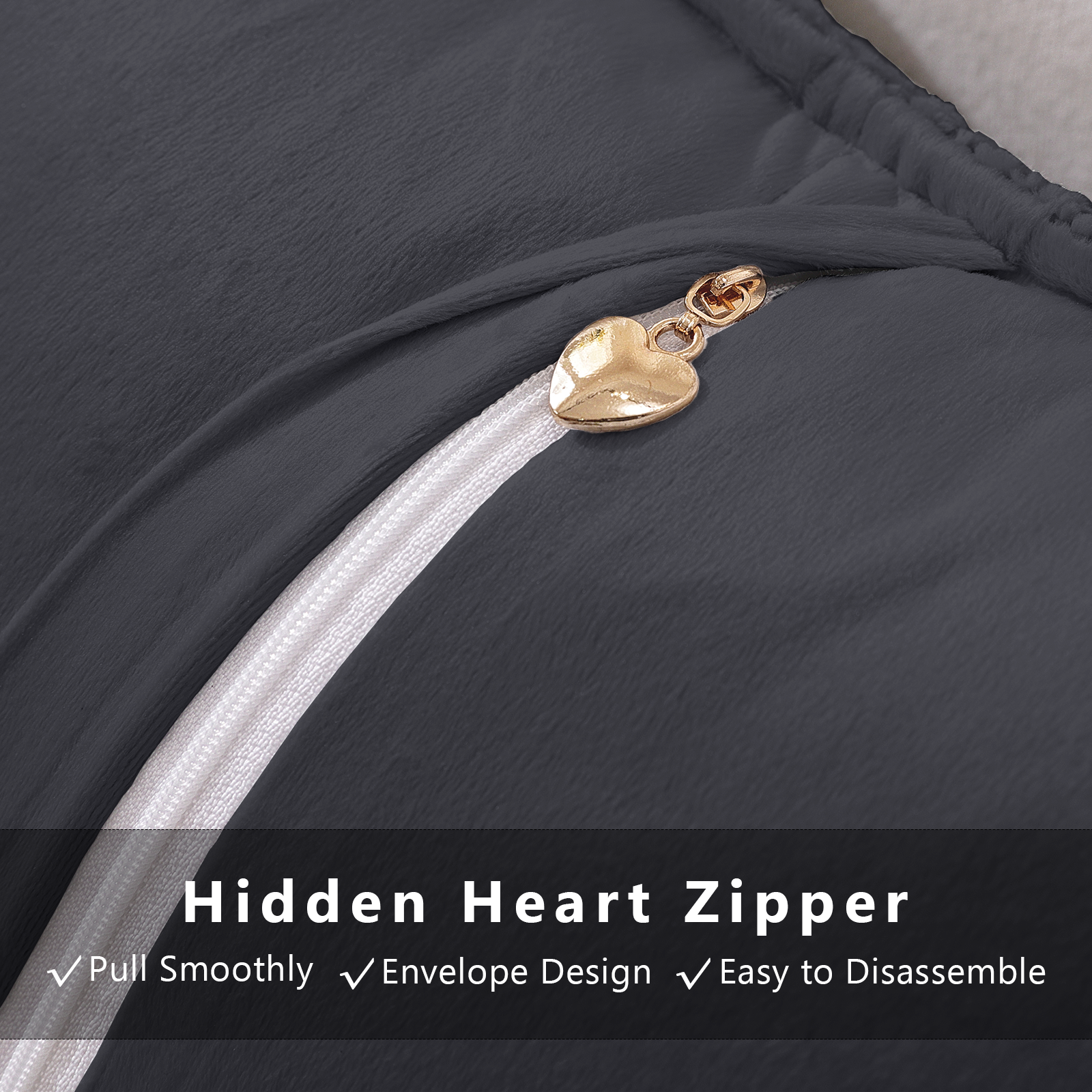 Ystyle Chenille Sofa Cushion Covers 40 x 40 cm, 2 Pieces, Soft Durable Cushion Cover, Cushion Cover with Corazón Shape, Decorative Cushion Covers Living Room