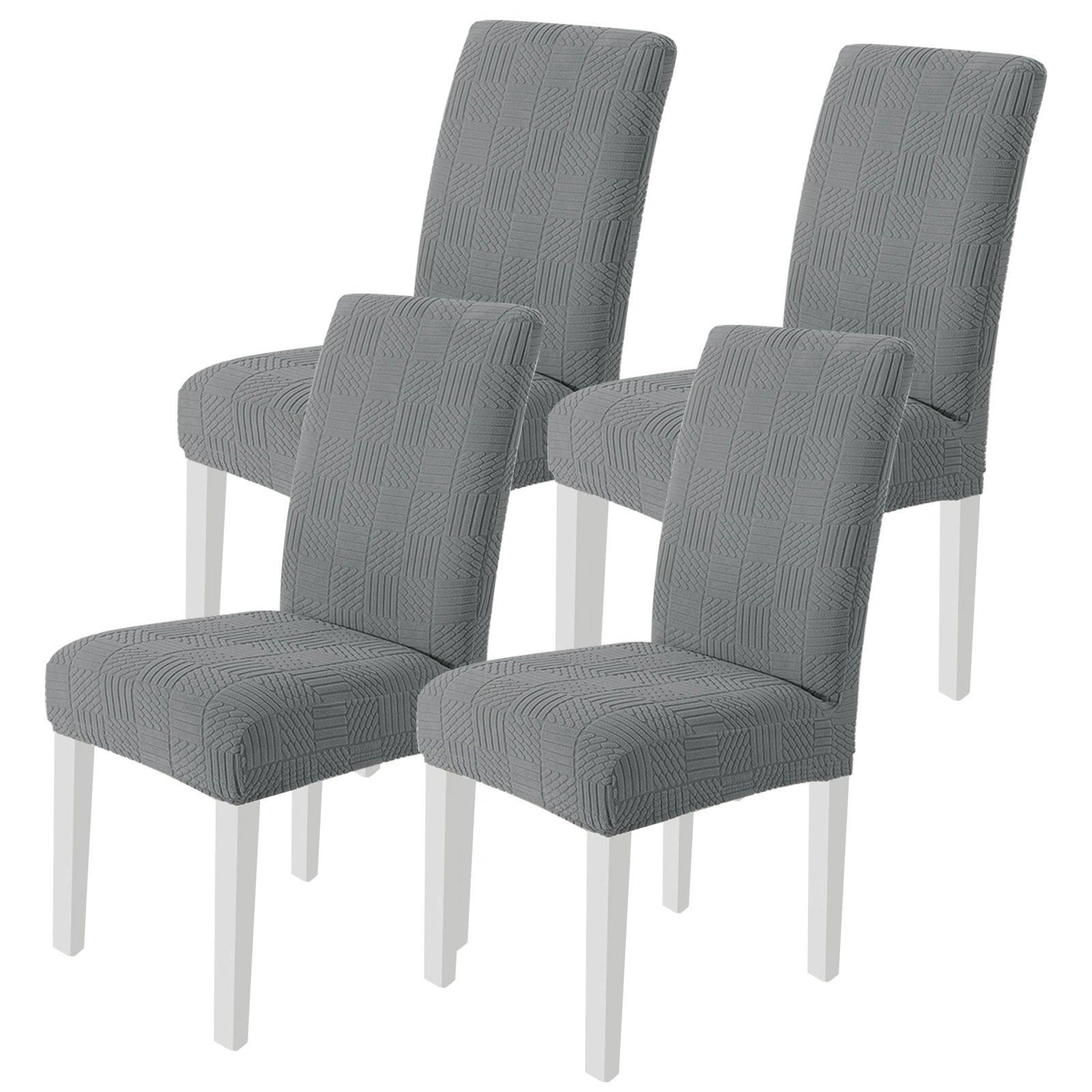 YSTYLE Universal 4 PCS Fundas de Silla, Ajuste Elástico, Resistente a los Rayones, Tela Suave - Cinco Líneas 