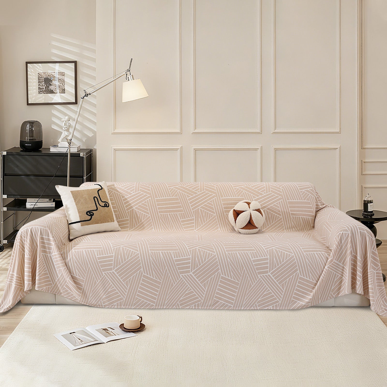 Ystyle Sofa Cover 180x380 CM, Non-Slip Full Sofa Protector, Cat Scratch-Resistant Sofa Cover, Washable Stain-Proof Sofa Slipcover, Ideal as Decorative Throw or Picnic Blanket