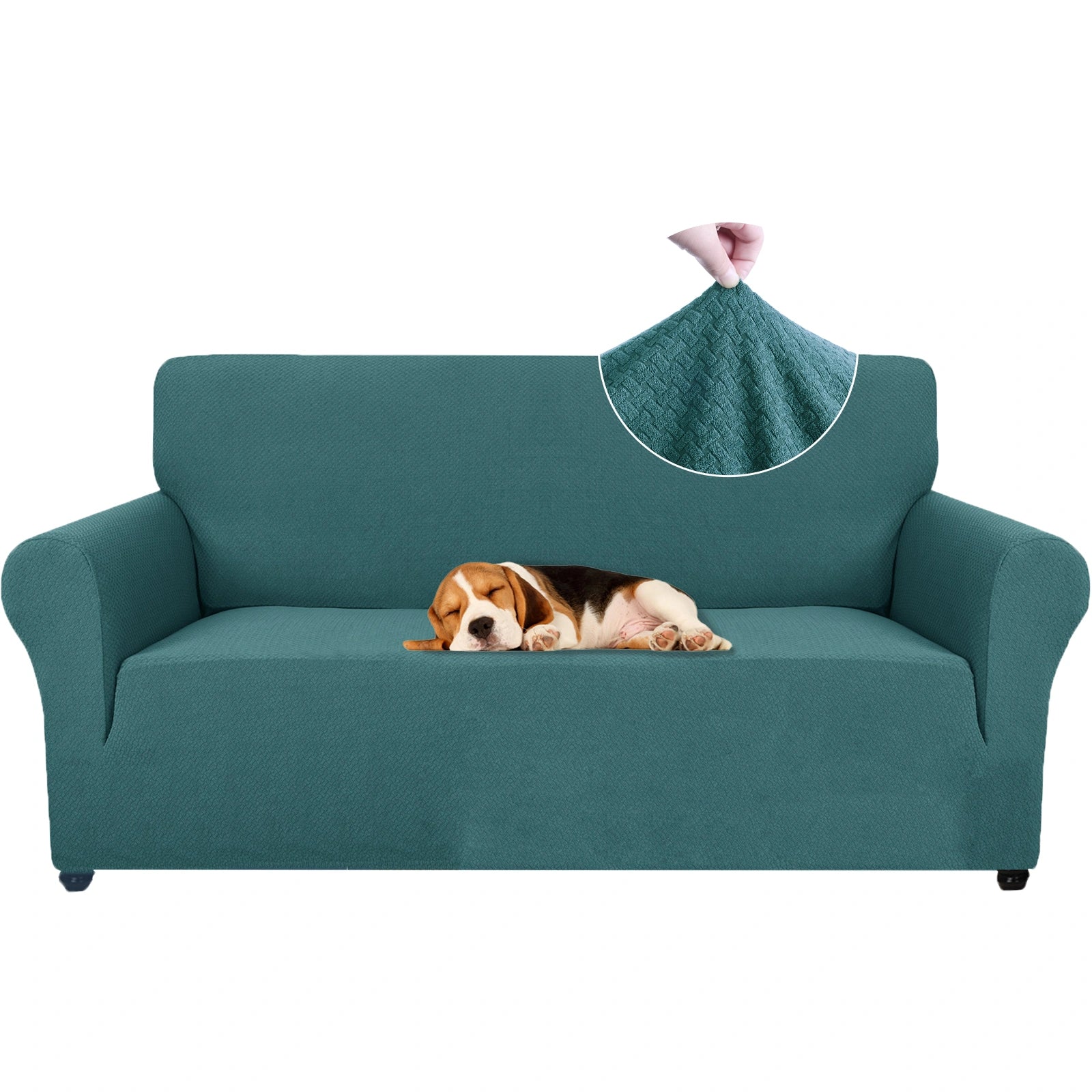 Copertura per divano 2 posti YSTYLE - Jacquard elasticizzato, antiscivolo, a prova di gatto, lavabile, copertura completa. 