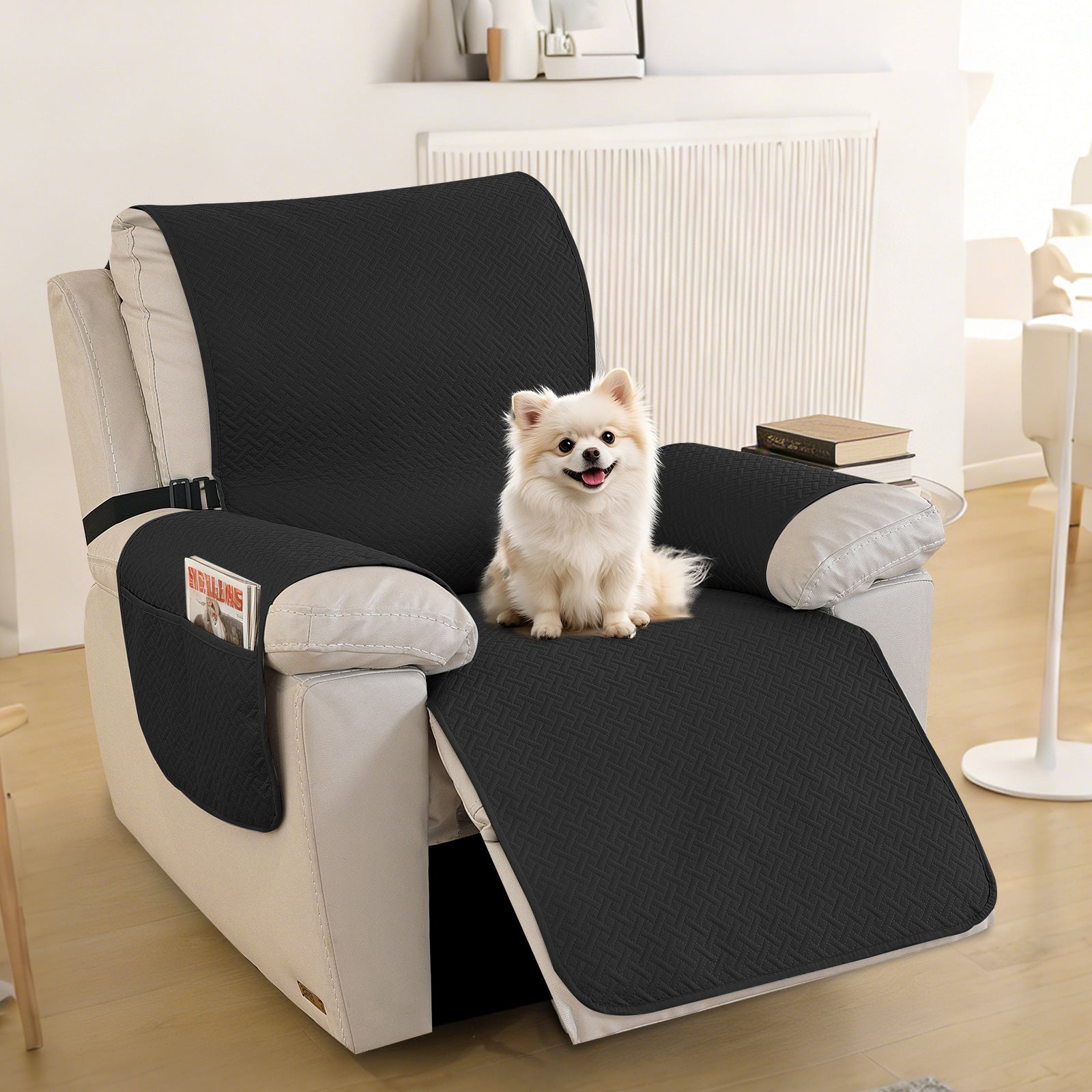 imperméable Armchair couverture with antidérapant Back and Side Pockets