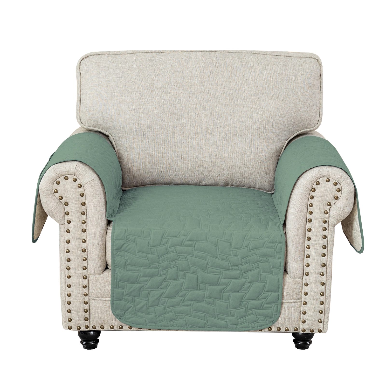 YSTYLE Cubierta de Sofá para 1 Asiento Universal – Antideslizante, Amigable con Mascotas, Protector de Sofá con Bolsillos Laterales 