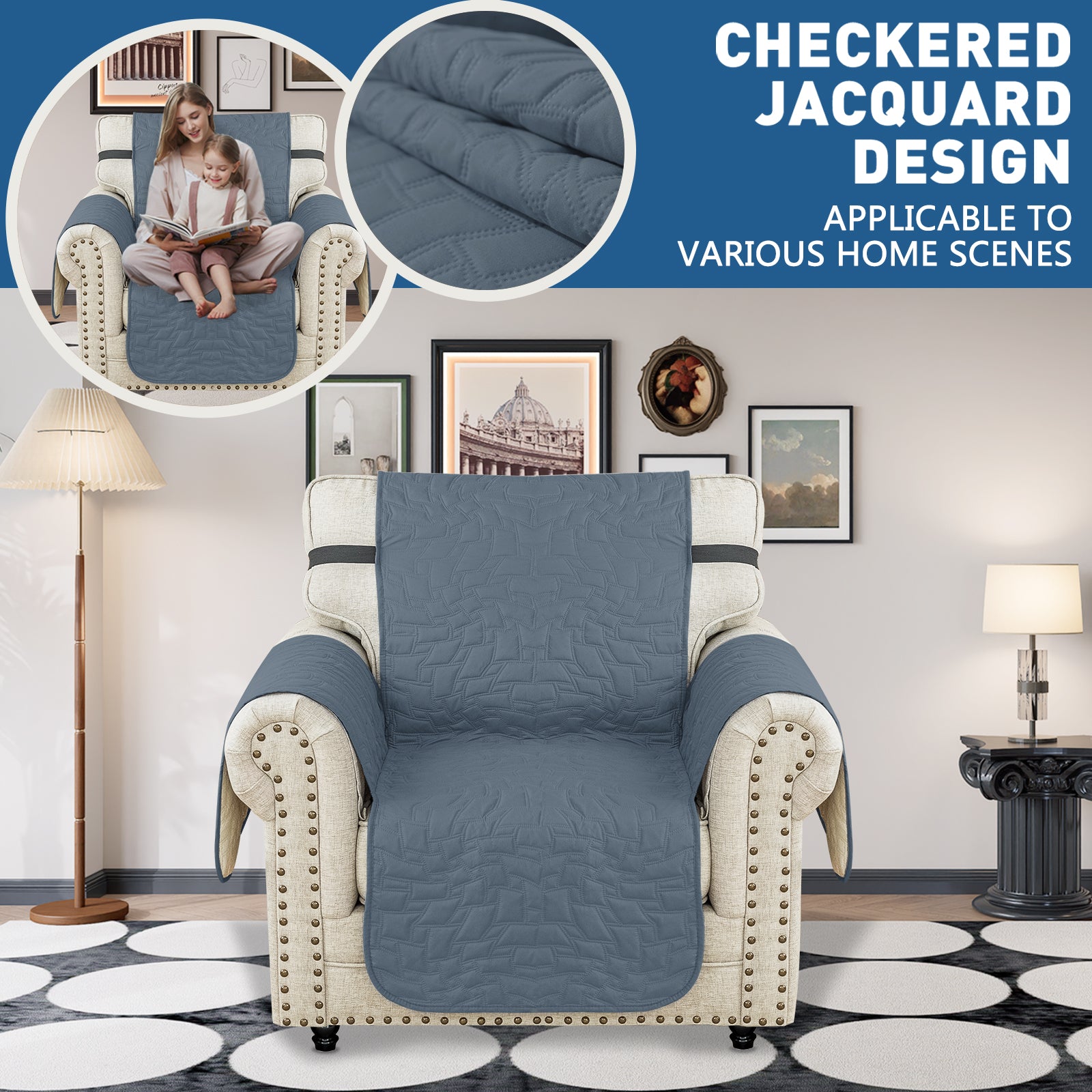 Copertura Impermeabile per Poltrona Singola con Braccioli e Funzione Antiscivolo | YSTYLE