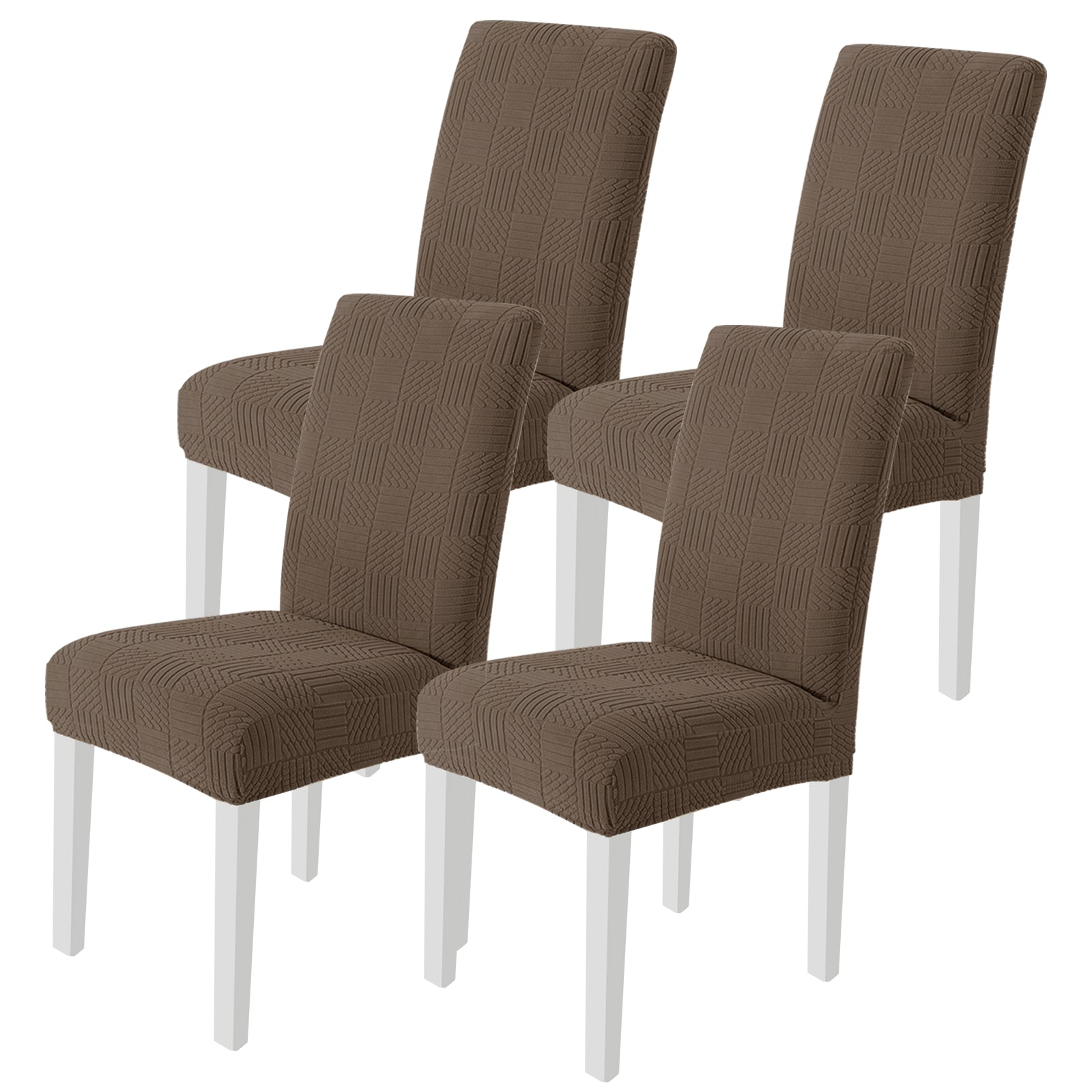 YSTYLE 4 Stück Stretch-Esszimmerstuhlbezüge 48-70 cm Rückenhöhe