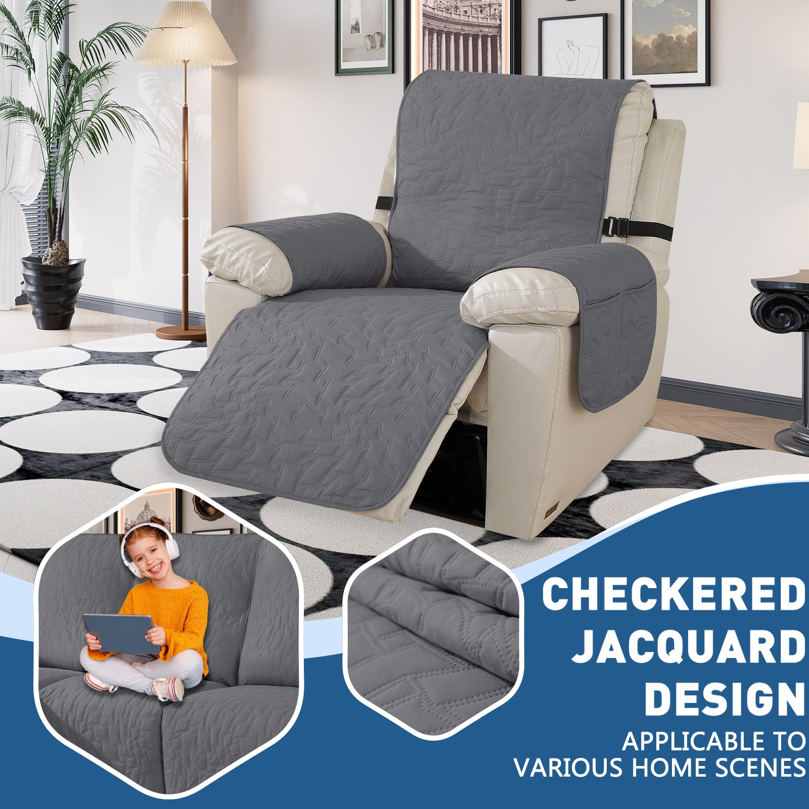 
Capa para Sillón Reclinable de 1 Plazas YSTYLE – Impermeable, Antideslizante, Ajuste Elástico con Apoyabrazos