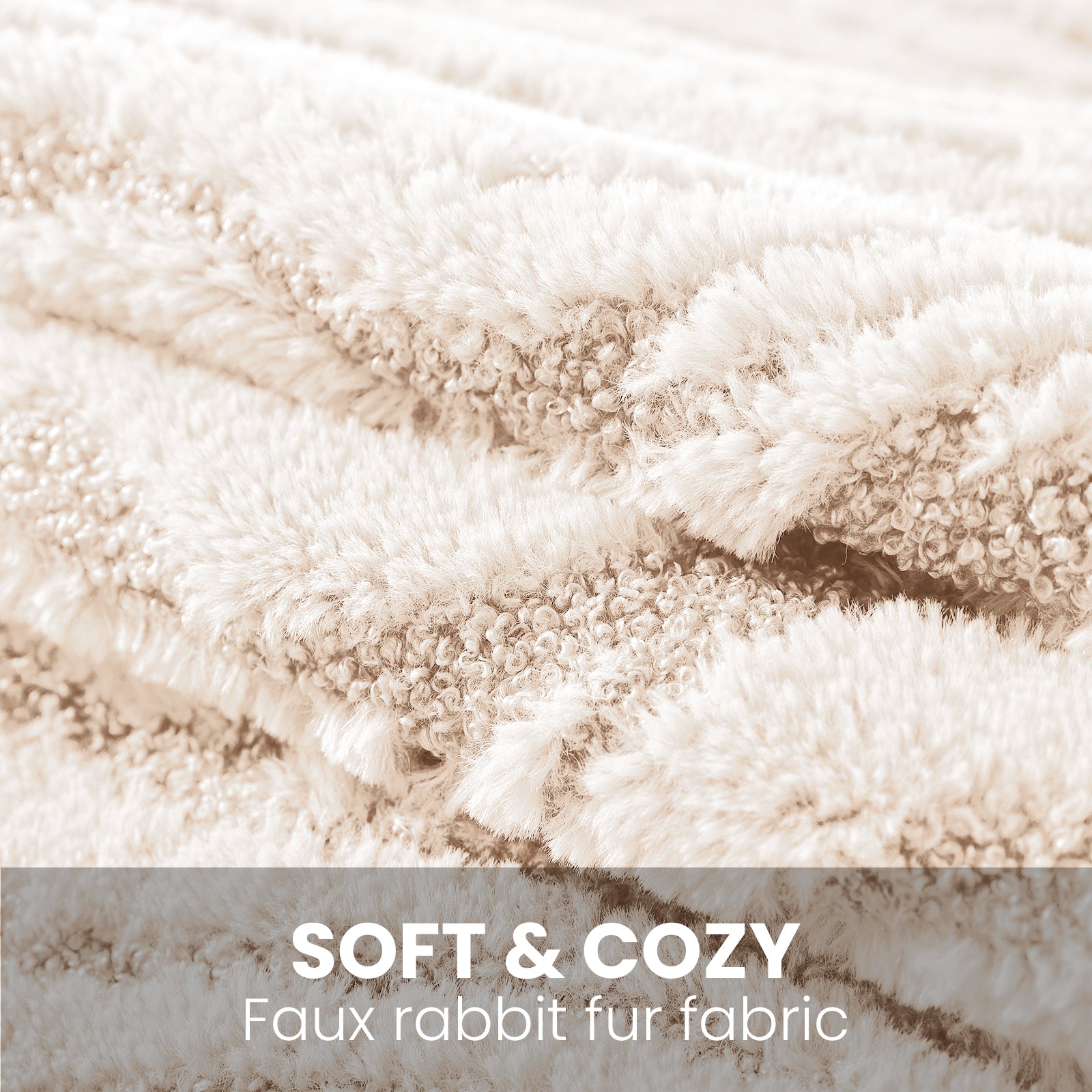 Ystyle Sofa Cushion Covers 60 x 60 cm Set of 2 Soft Plush Striped Cushion Covers Modern Elegant Decorative Durable Cushion Covers for Sofa Living Room Bedroom