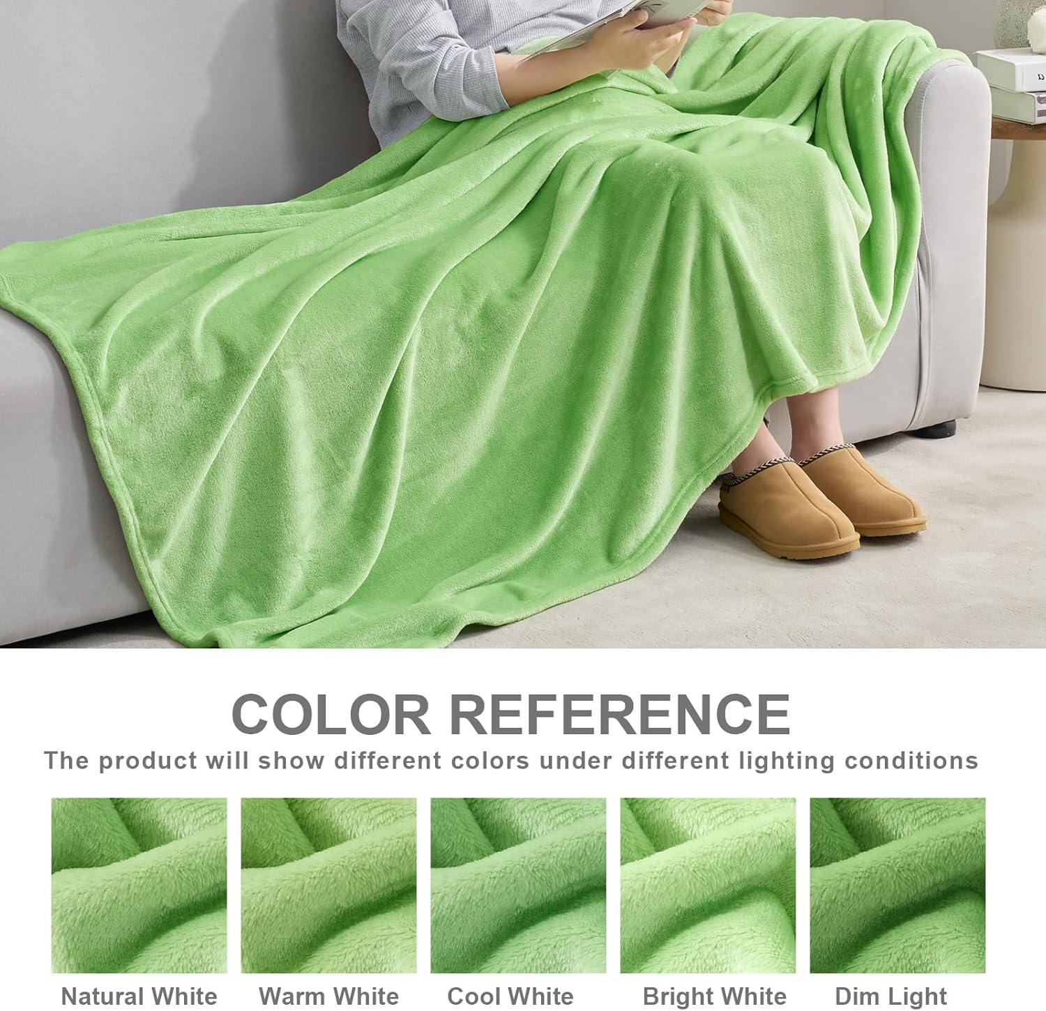 YSTYLE Soft Flannel Fleece Twin Blanket Plush Throw 160 x 200 CM