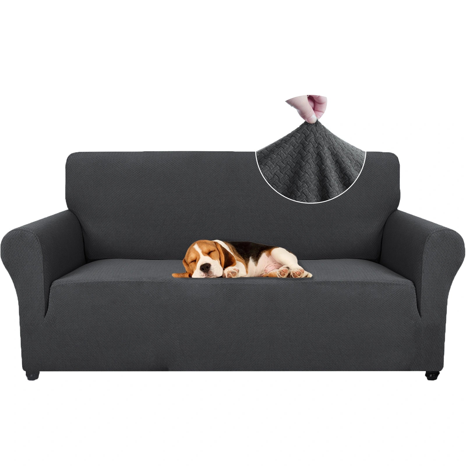 Copertura per divano 2 posti YSTYLE - Jacquard elasticizzato, antiscivolo, a prova di gatto, lavabile, copertura completa. 