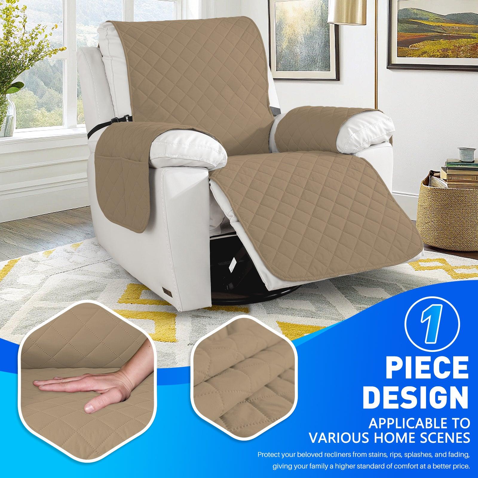 Ystyle Waterproof Recliner Chair Cover with Side Pockets Non Slip-YSTYLE