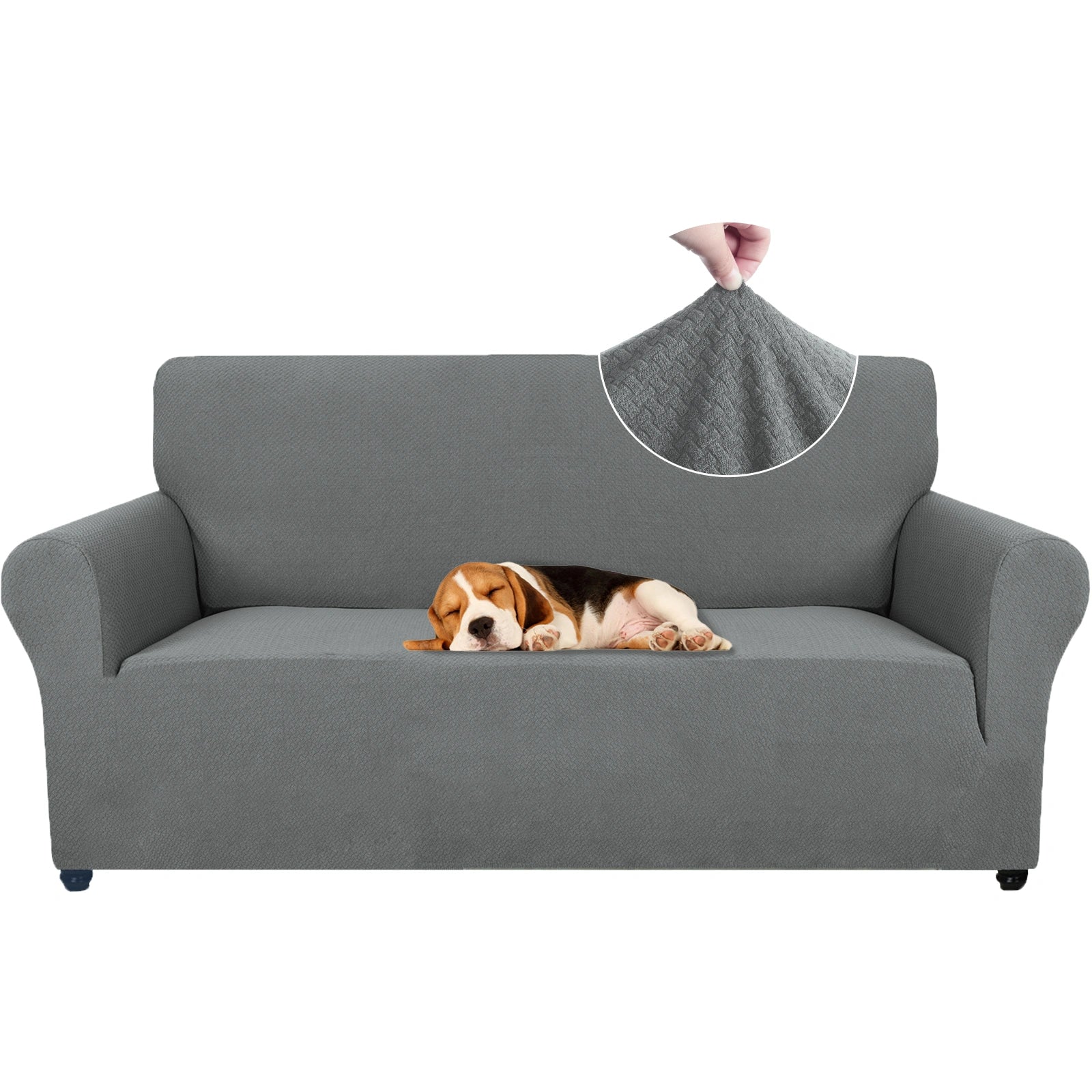 Copertura per divano 2 posti YSTYLE - Jacquard elasticizzato, antiscivolo, a prova di gatto, lavabile, copertura completa. 