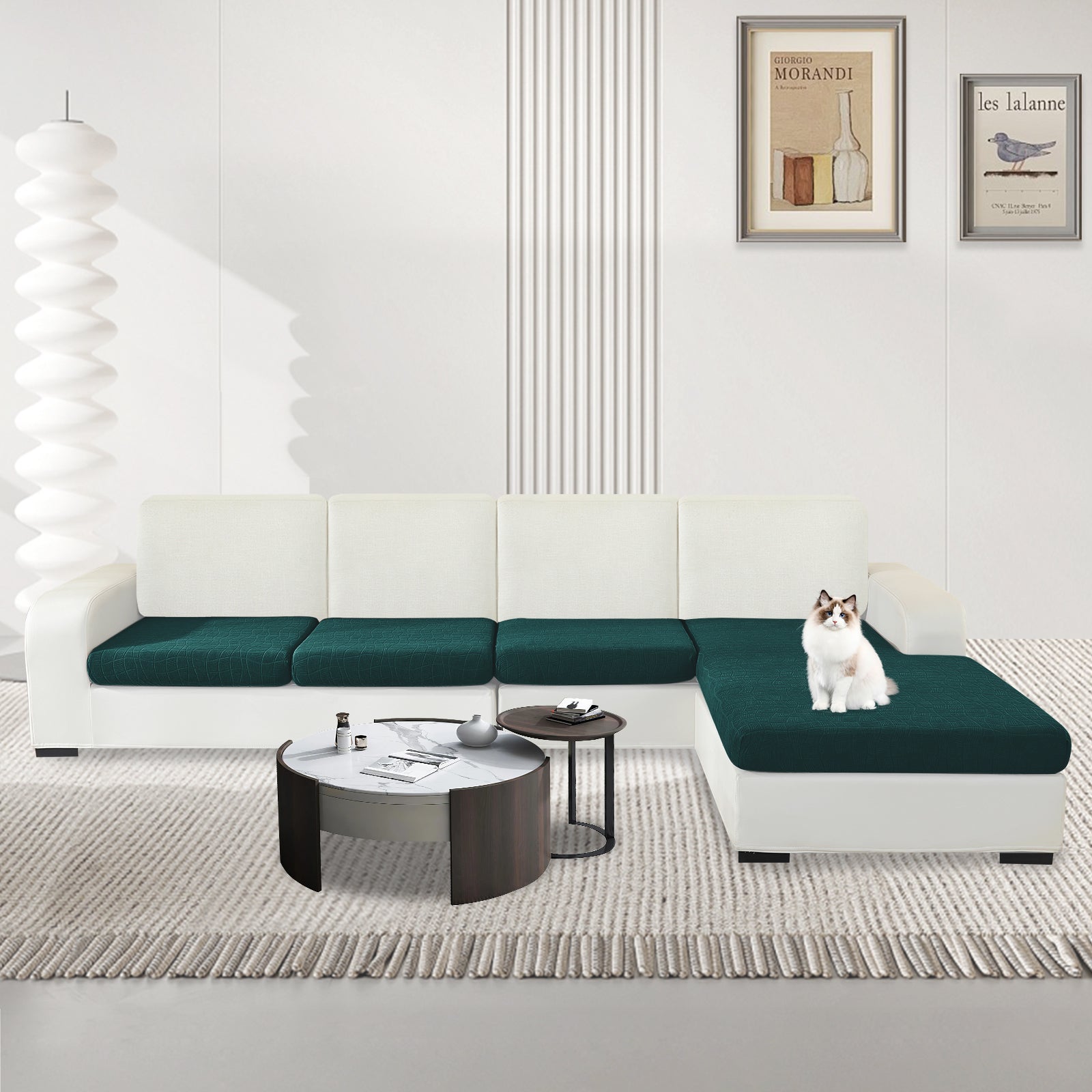 YSTYLE L-Shape & 3 Seater Waterproof Stretch Sofa Seat Cover Geometric-YSTYLE