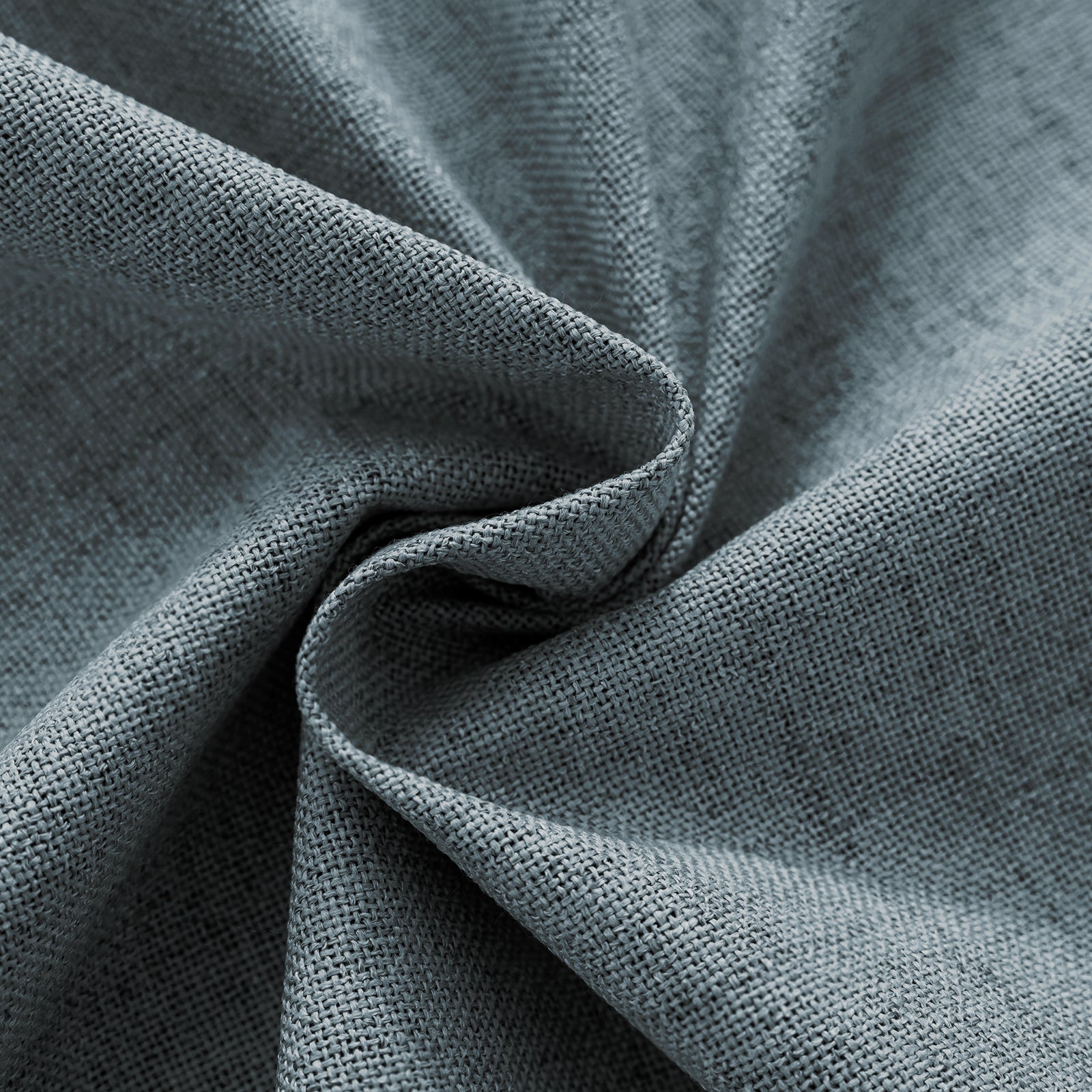 2 Pieces 100% Blackout Linen Curtains 140x175 cm Thermal