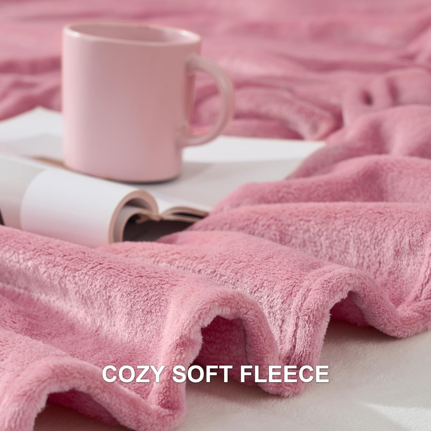 YSTYLE Soft Flannel Fleece Twin Blanket Plush Throw 160 x 200 CM