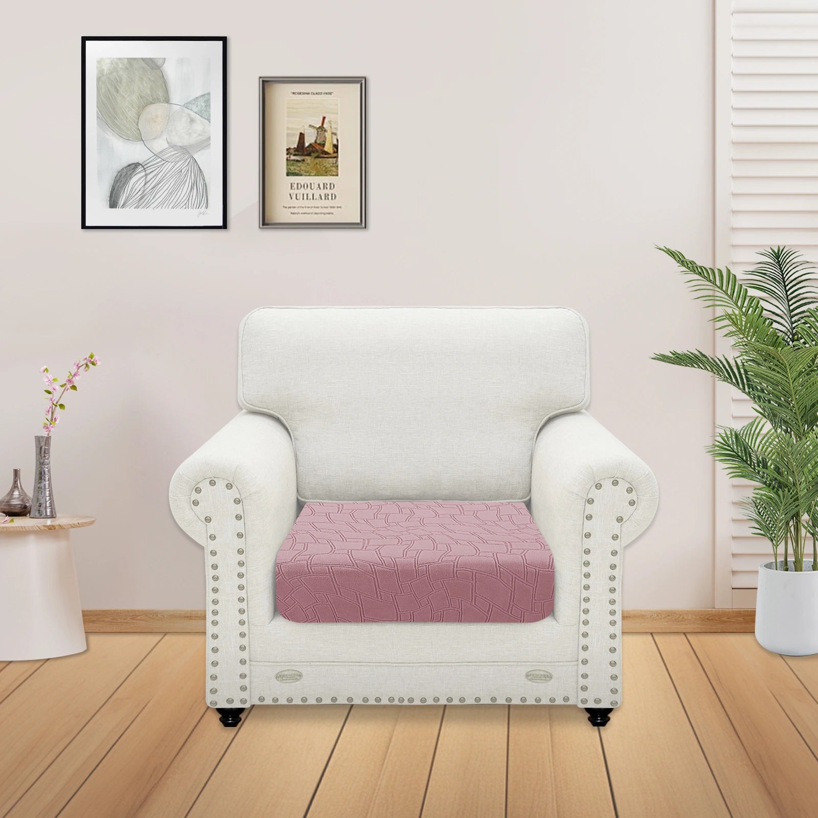 YSTYLE 1 Piece Stretch Sofa Seat Cover 1 Seater Geometric Anti Slip-YSTYLE