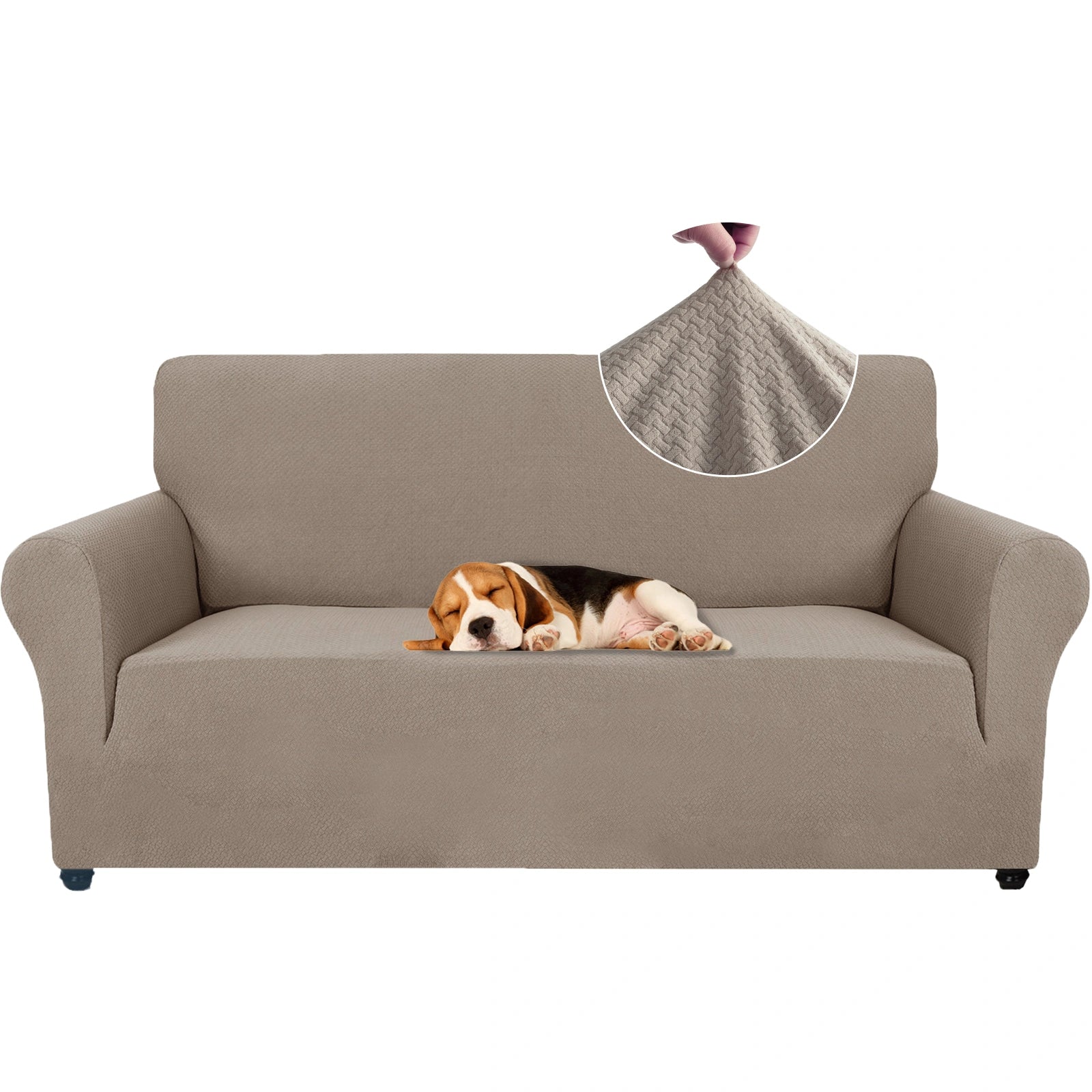 Copertura per divano 2 posti YSTYLE - Jacquard elasticizzato, antiscivolo, a prova di gatto, lavabile, copertura completa. 