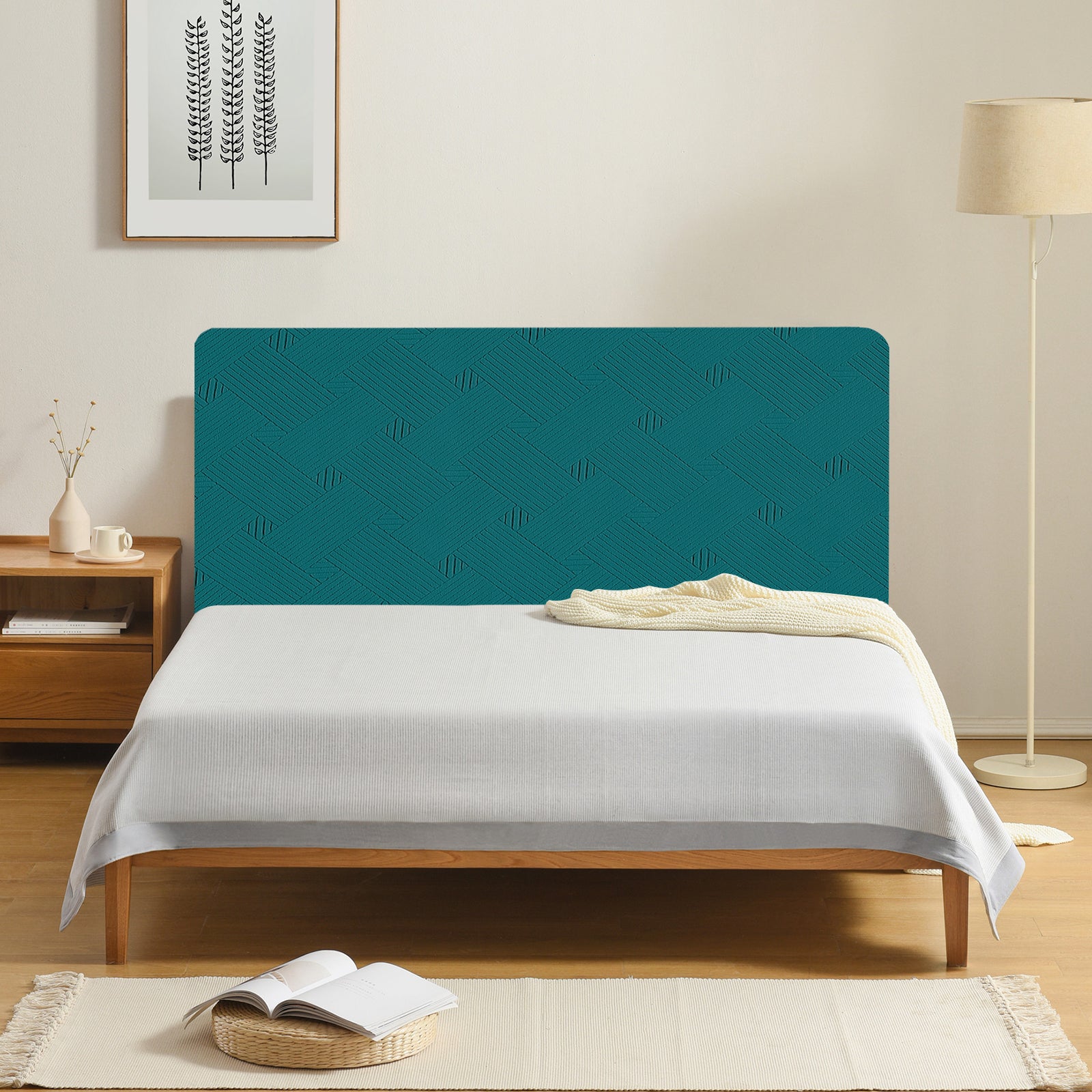 Ystyle 150cm Bed Headboard Cover, Elasticized Double/Single Bed Headboard Cover, Washable Double Bed Headboard Slipcover, Universal Dust-Proof Headboard Cover