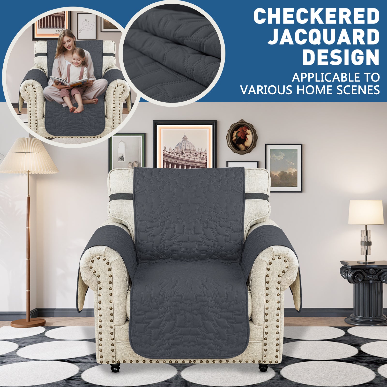 Copertura Impermeabile per Poltrona Singola con Braccioli e Funzione Antiscivolo | YSTYLE