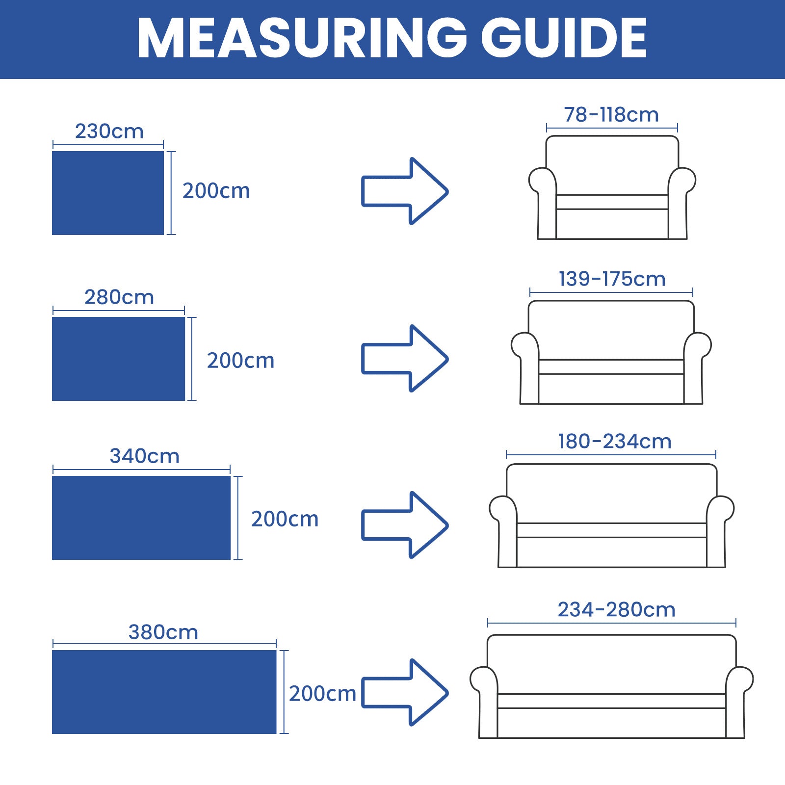 Ystyle 1-Seater  Sofa Cover with Armrests, 180x230 CM, Universal Sofa Protector, Decorative Armchair Slipcover, Ideal as Furniture Throw, Full-Cover Anti-Stain Sofa Sheet