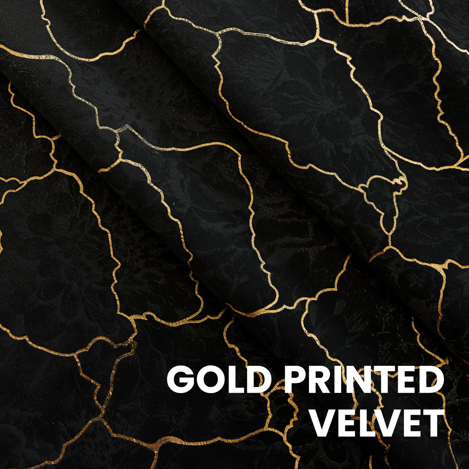 Ystyle 2 Stück Samt Verdunklungs Vorhänge 140x225 cm Gold Druck