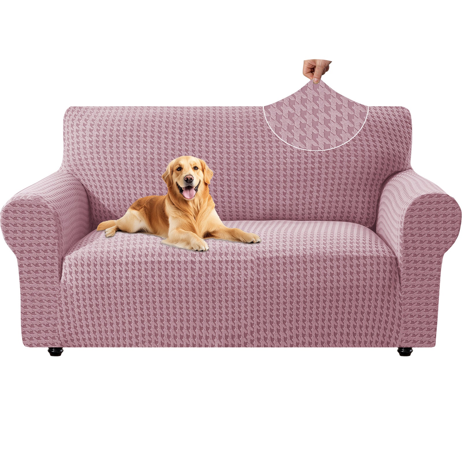 Ystyle 2-Seat Sofa Cover with Armrests, Elastic Universal Seat Cover, Anti-Scratch Universal Sofa Cover, Anti-Slip Washable Sofa Protector, Stain-Resistant