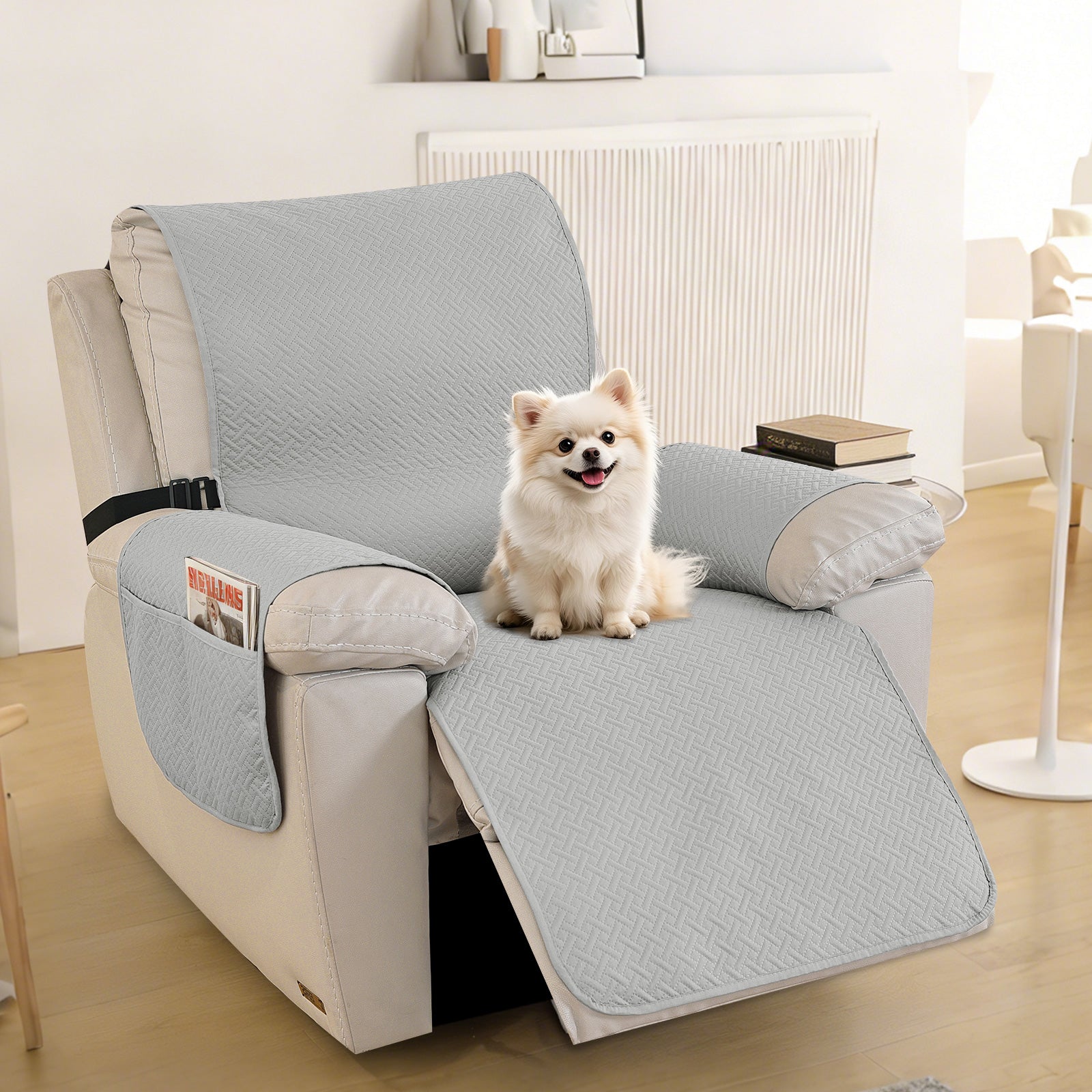 imperméable Armchair couverture with antidérapant Back and Side Pockets