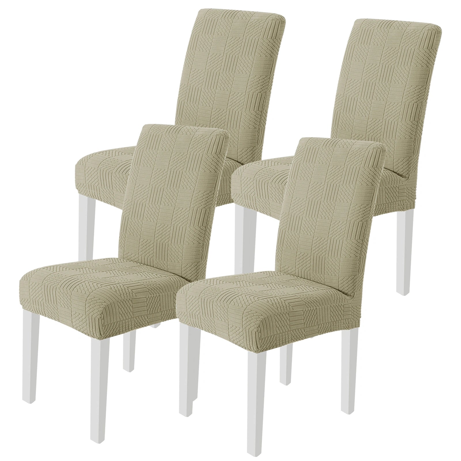 YSTYLE Universal 4 PCS Stuhlbezüge, Stretch Fit, kratzfest, weiches Gewebe - fünf Linien. 