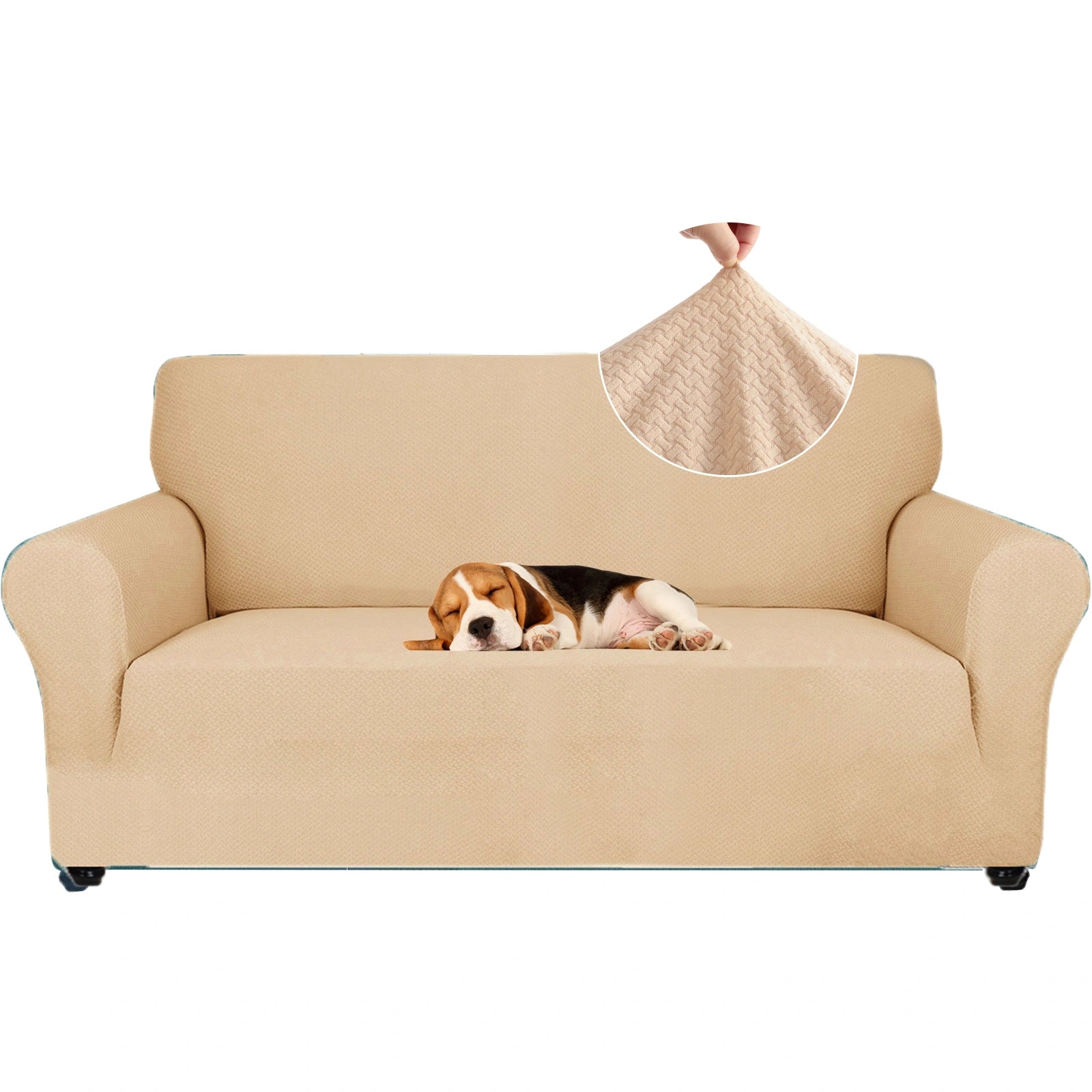 Copertura per divano 2 posti YSTYLE - Jacquard elasticizzato, antiscivolo, a prova di gatto, lavabile, copertura completa. 