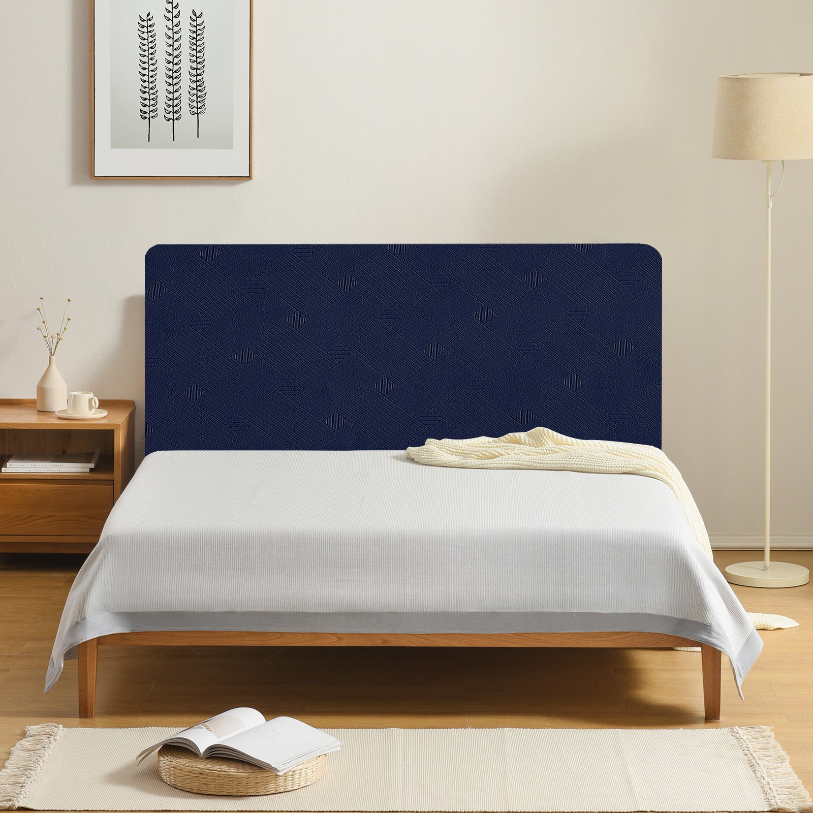 Ystyle 150cm Bed Headboard Cover, Elasticized Double/Single Bed Headboard Cover, Washable Double Bed Headboard Slipcover, Universal Dust-Proof Headboard Cover