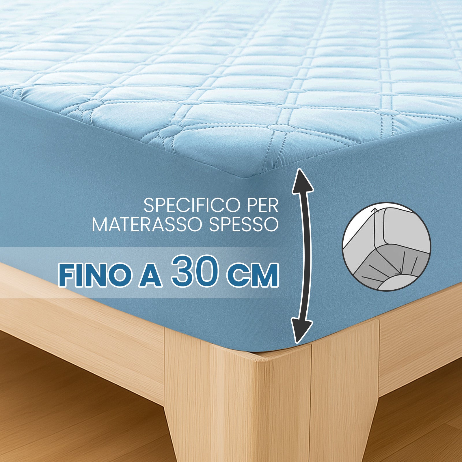 Ystyle Waterproof Mattress Protector – Double Size 160x190 cm Anti-Allergy & Scratch Resistant