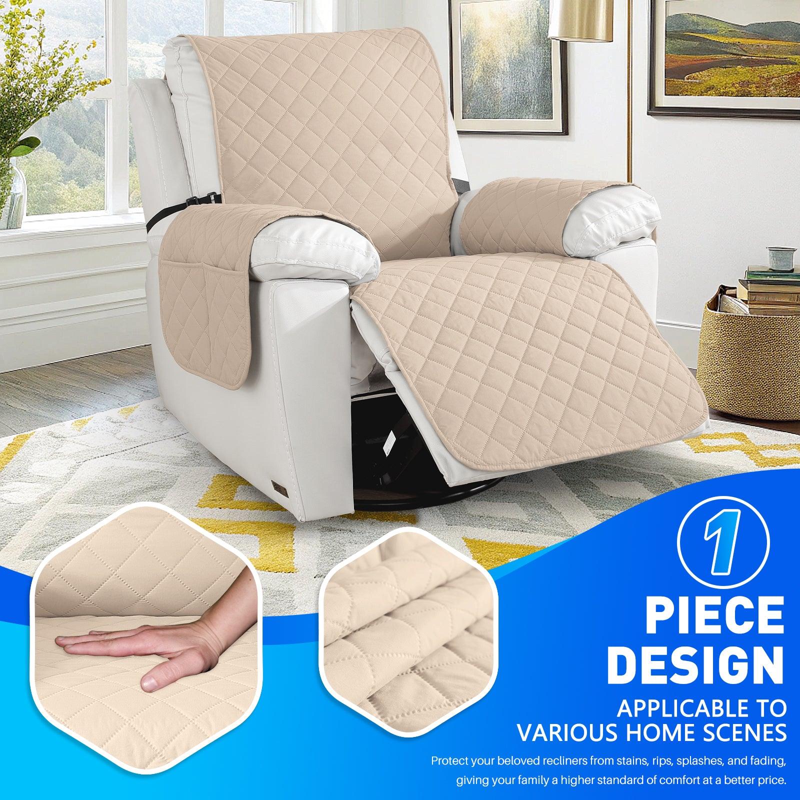 Ystyle Waterproof Recliner Chair Cover with Side Pockets Non Slip-YSTYLE