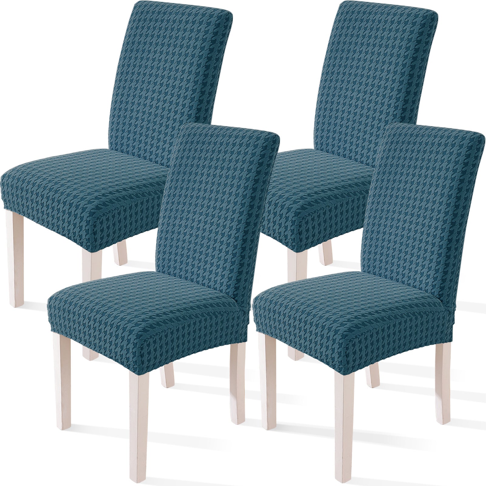 Ystyle 4-Piece Chair Covers with Backrest, Elastic Living Room Kitchen Chair Slipcovers, Universal Stretch Dining Chair Covers, Modern Cat-Scratch Resistant Chair Protectors