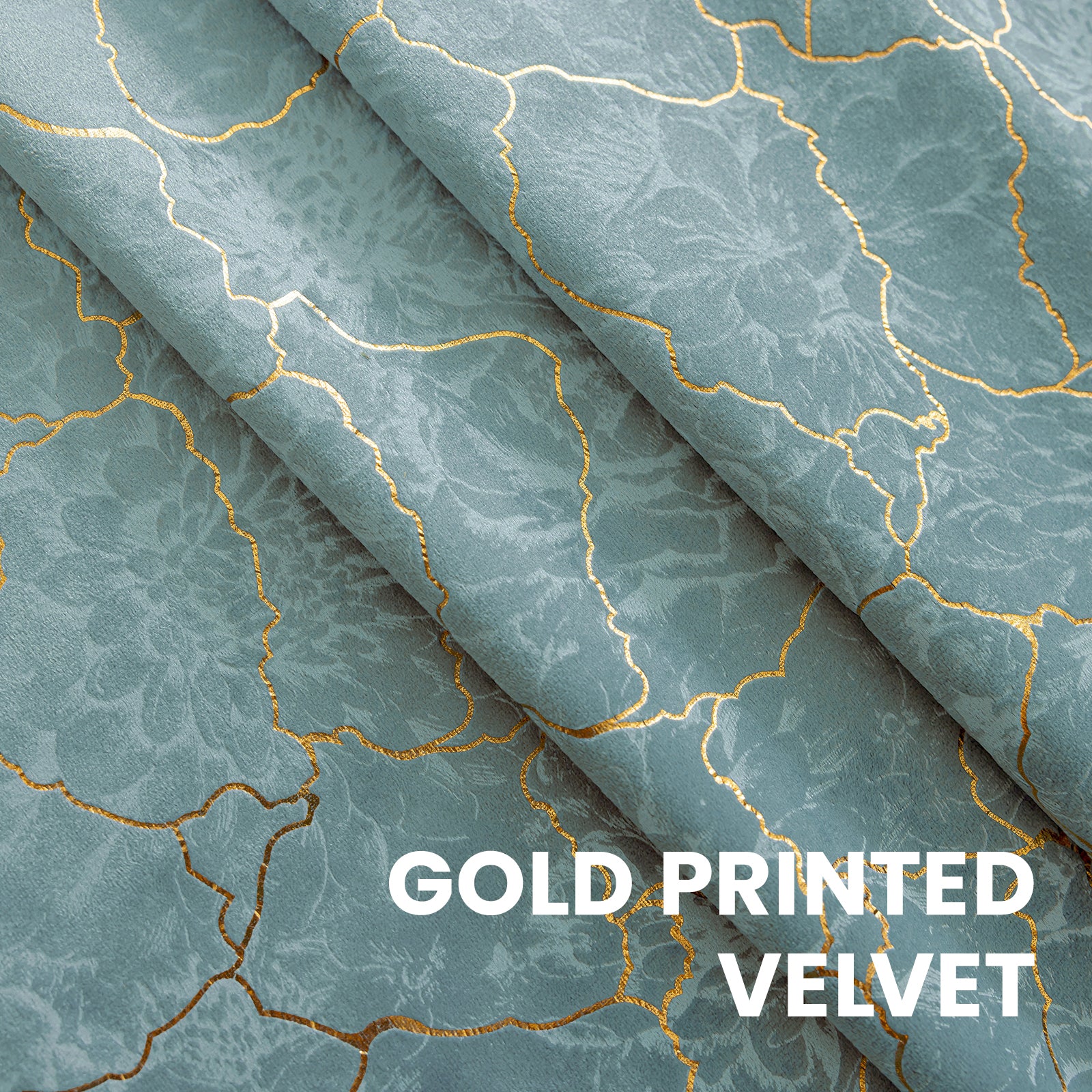 Ystyle 2 Stück Samt Verdunklungs Vorhänge 140x225 cm Gold Druck